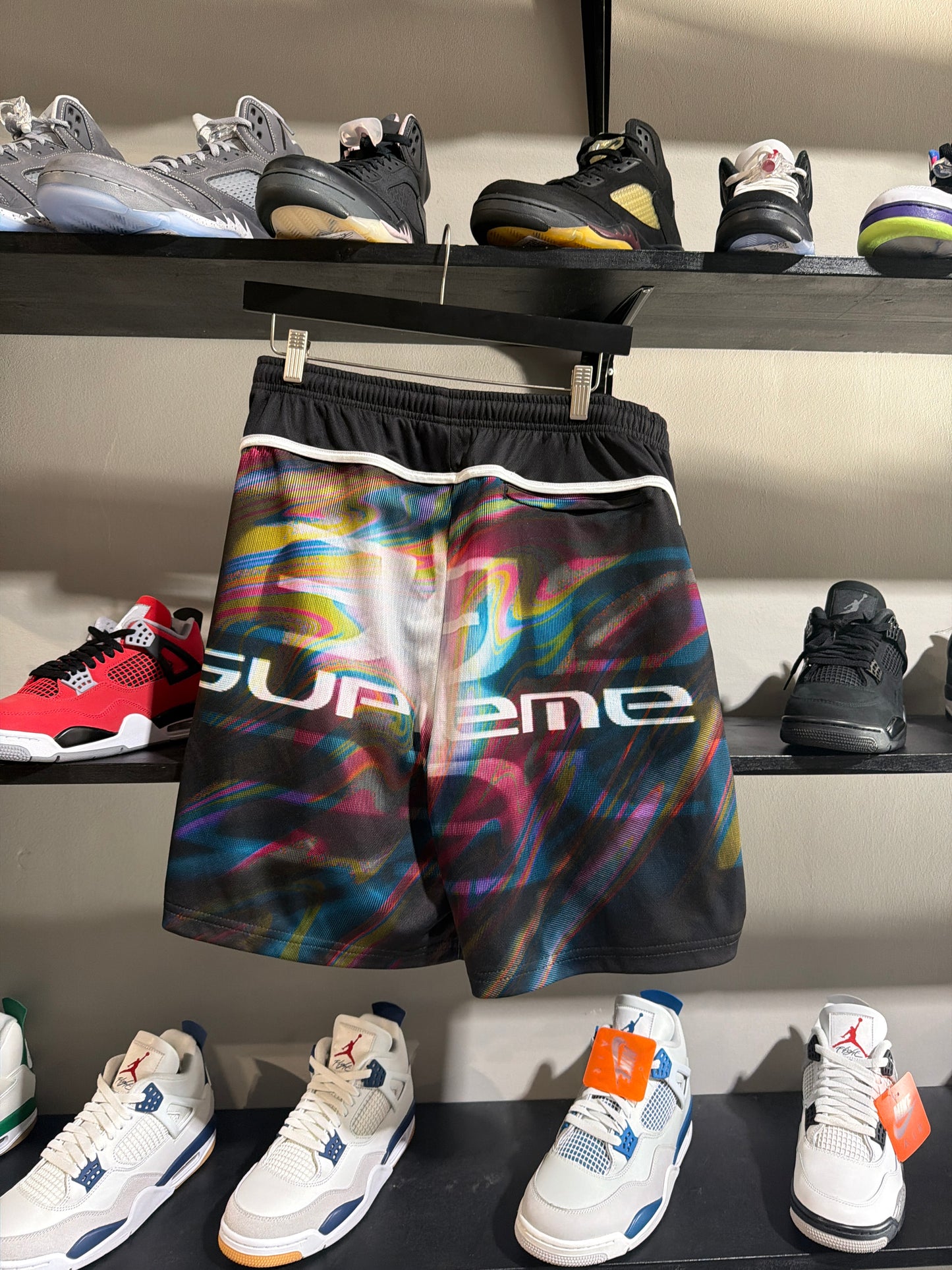 Supreme MultiColor Swirl Shorts Sz XL