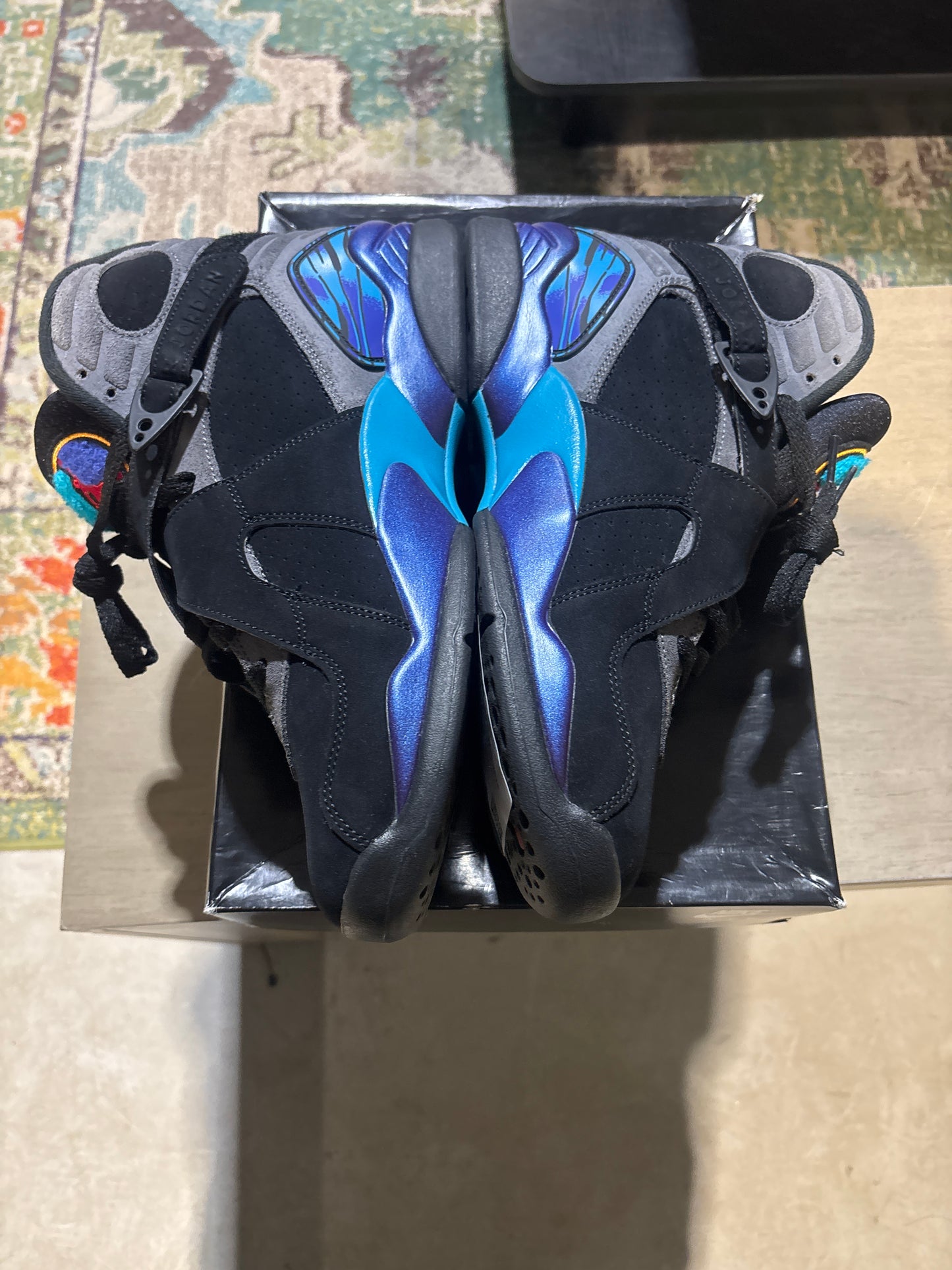 Jordan aqua 8 used sz 11