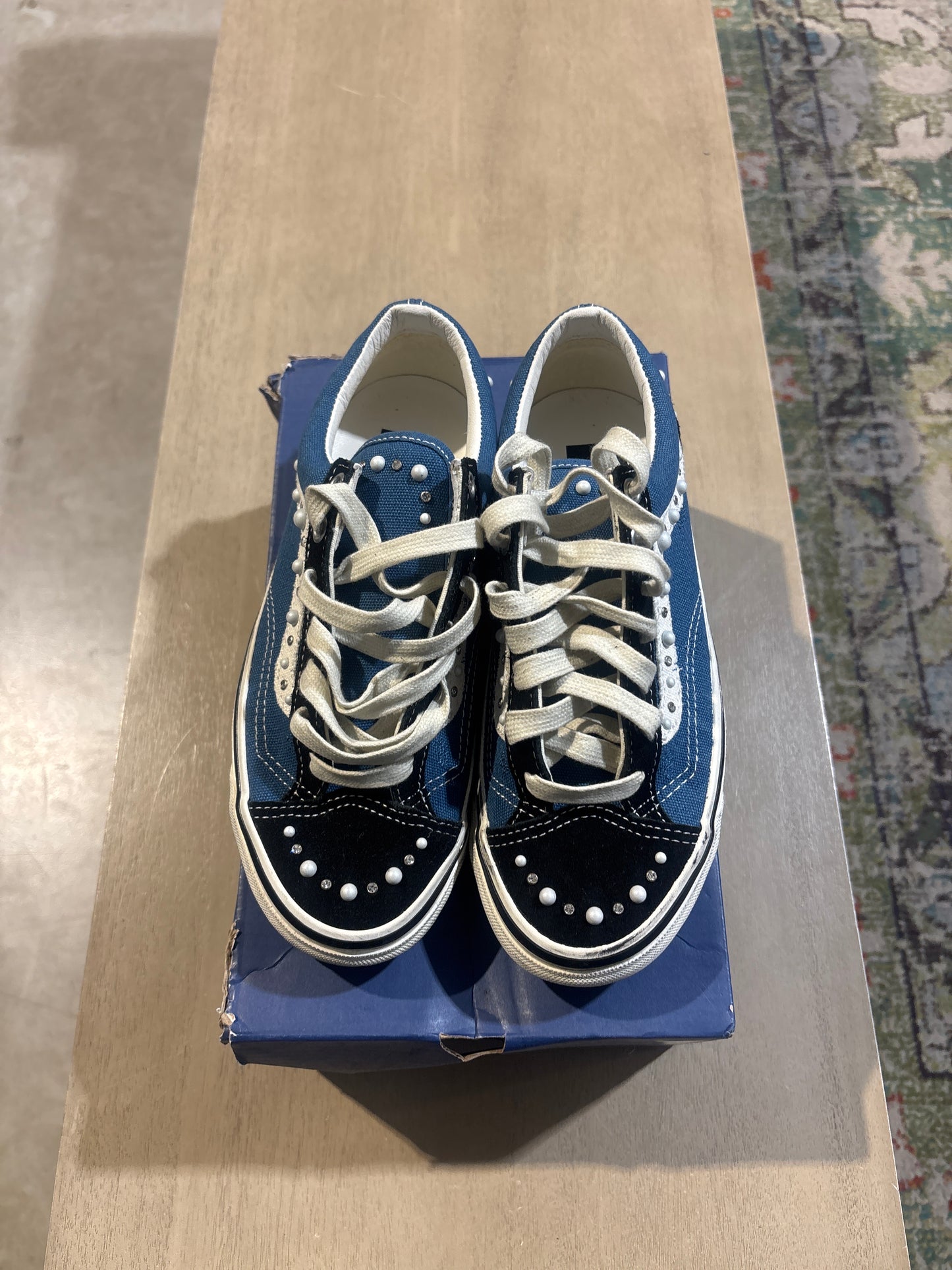 Vans Pearlized Blue Used Sz 5.5