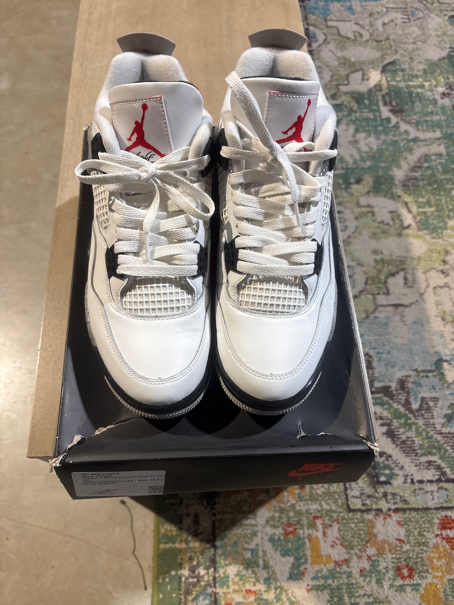 Jordan 4 White Cement Used Sz 10.5 (2)