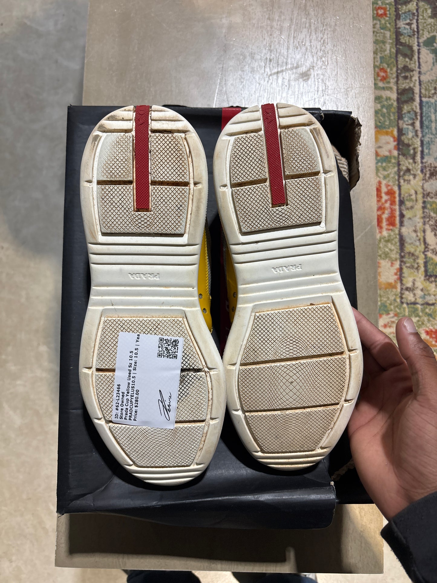 Prada Cup Yellow Used Sz 10.5