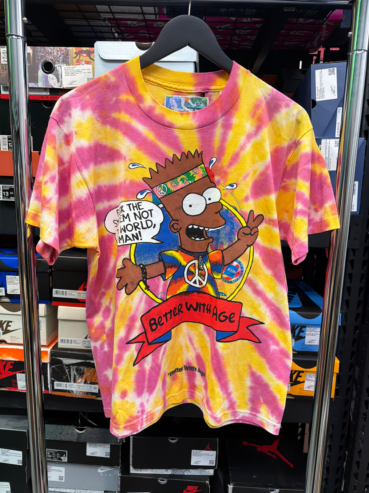 Better With Age Bart Simpson Tye Dye Tee