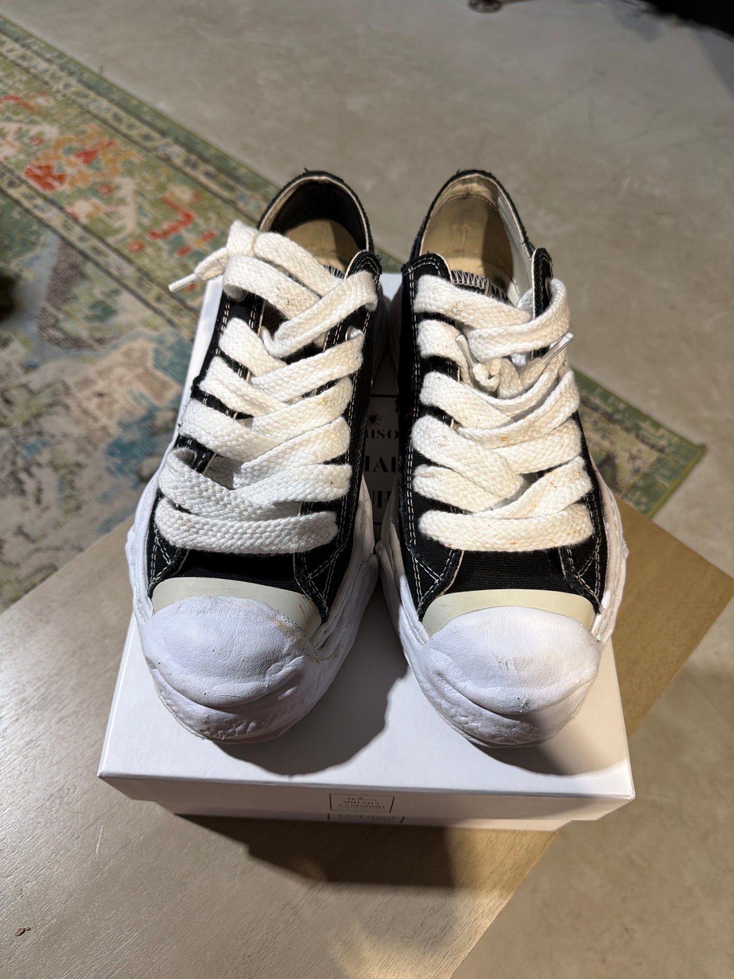 Maison Mihara Hank Black/White Used Sz 12