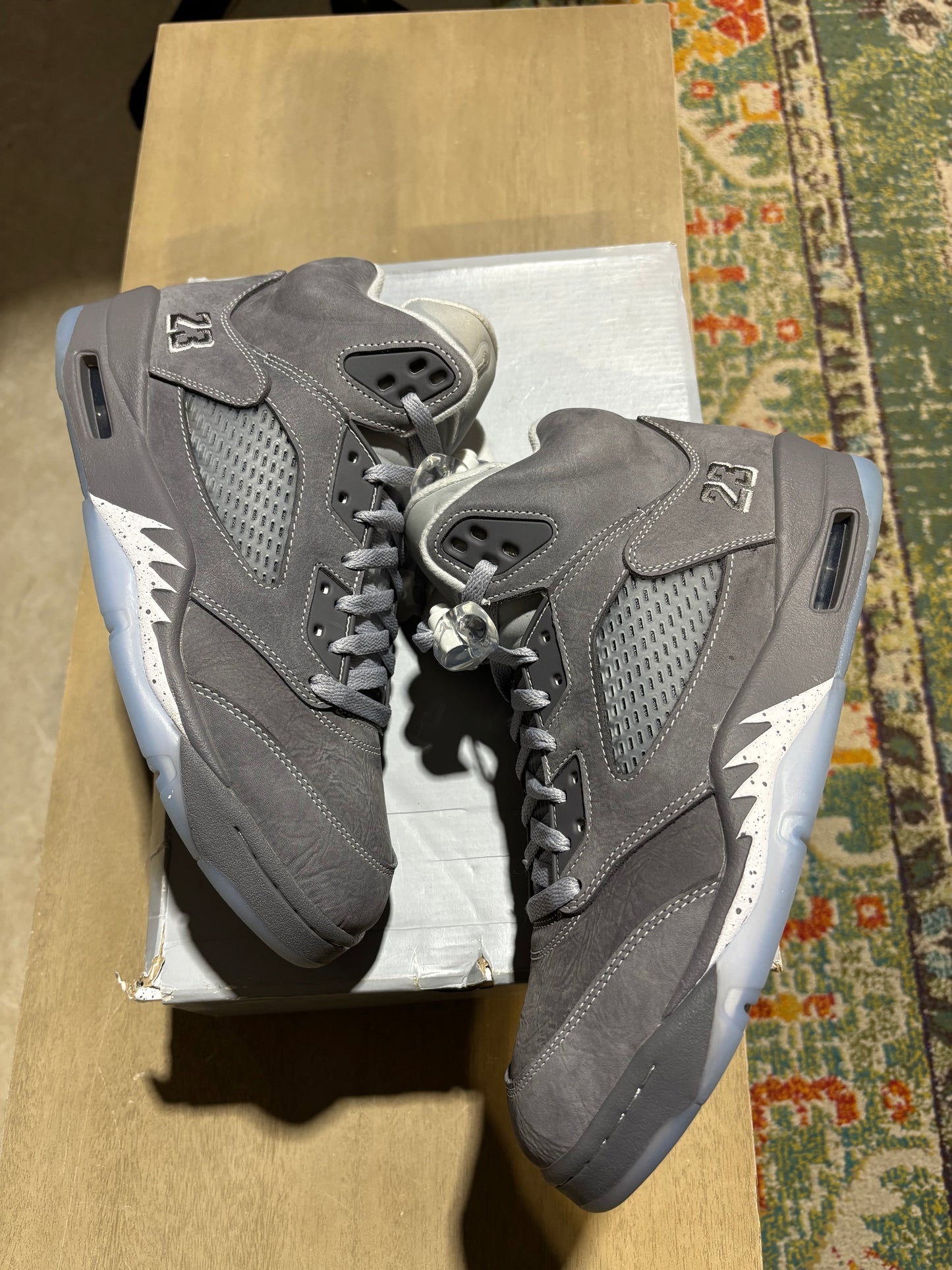 Jordan 5 Wolf Grey Used Sz 10 (1)