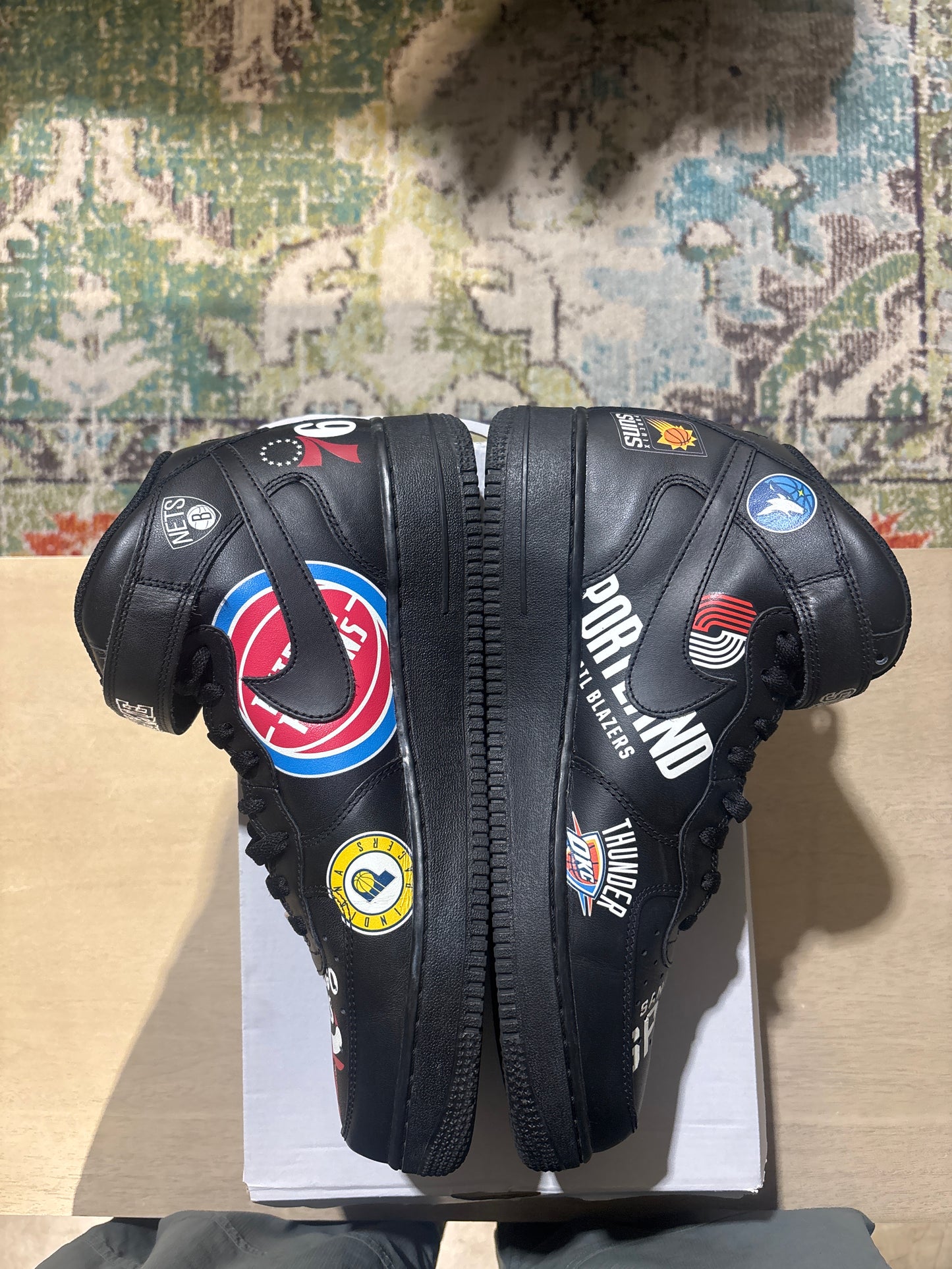 Supreme AF1 Mid NBA Used Sz 10.5 RB