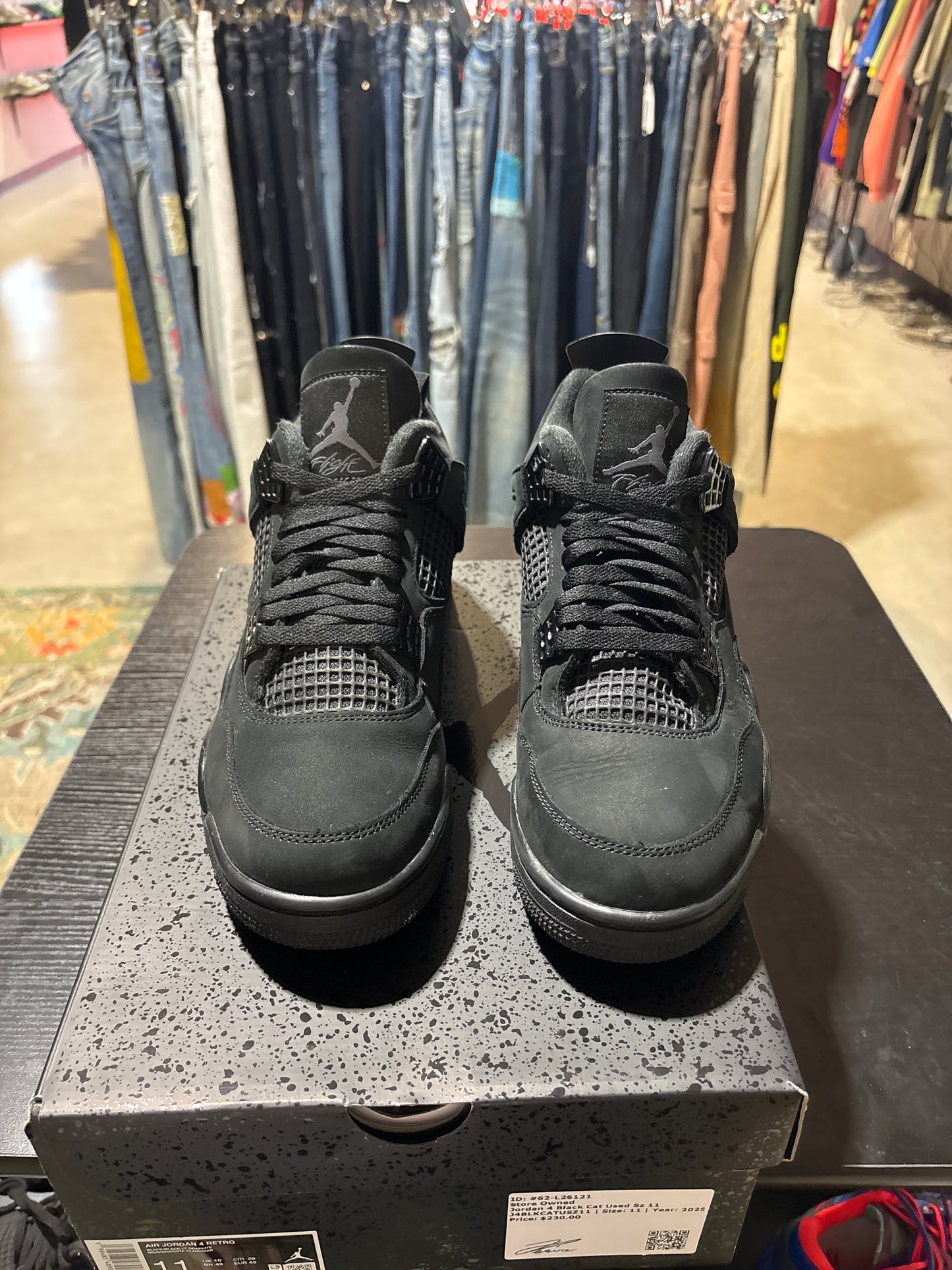 Jordan 4 Black Cat Used Sz 11