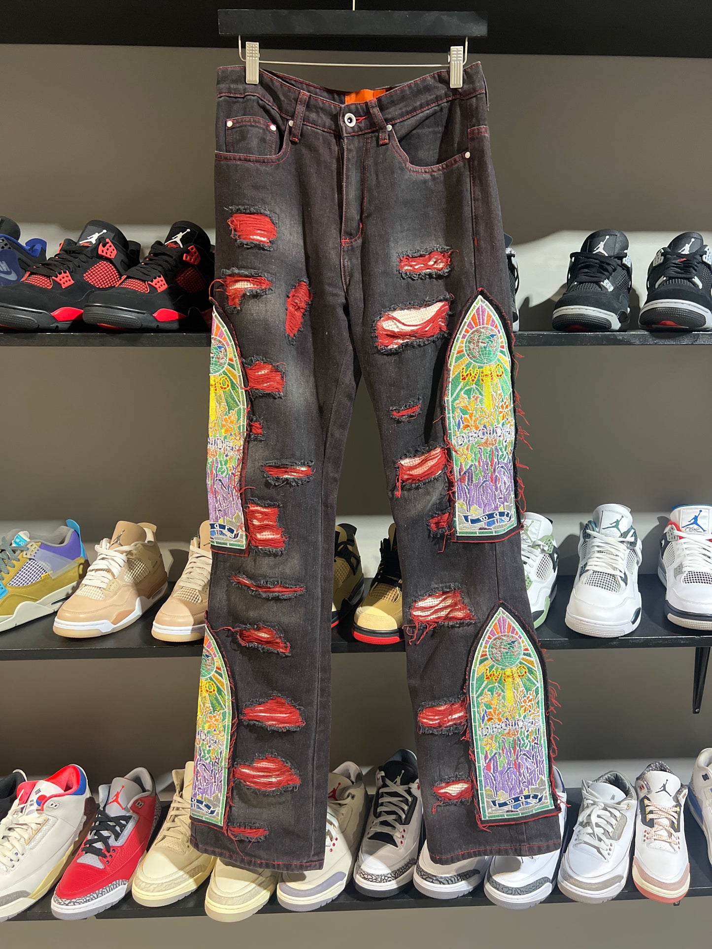 Who Decides War Black/Red Jeans