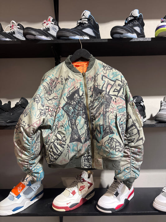Mowalola Graffiti Bomber Jacket Sz S