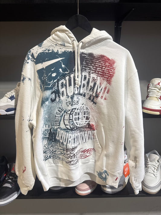 Supreme Over Print White Hoodie