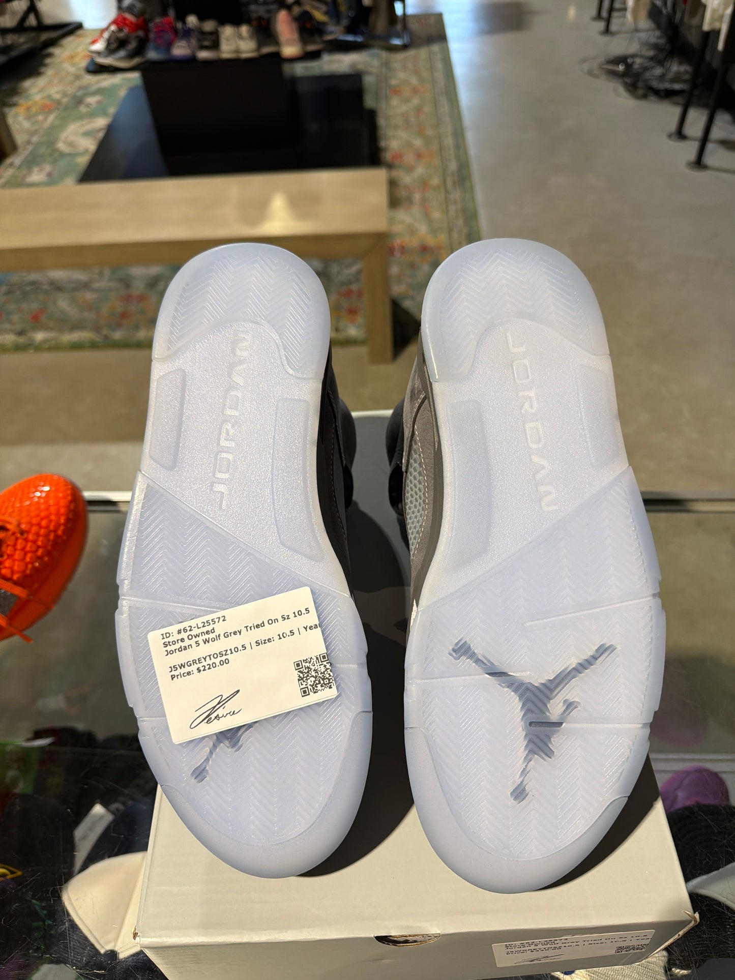 Jordan 5 Wolf Grey Tried On Sz 10.5