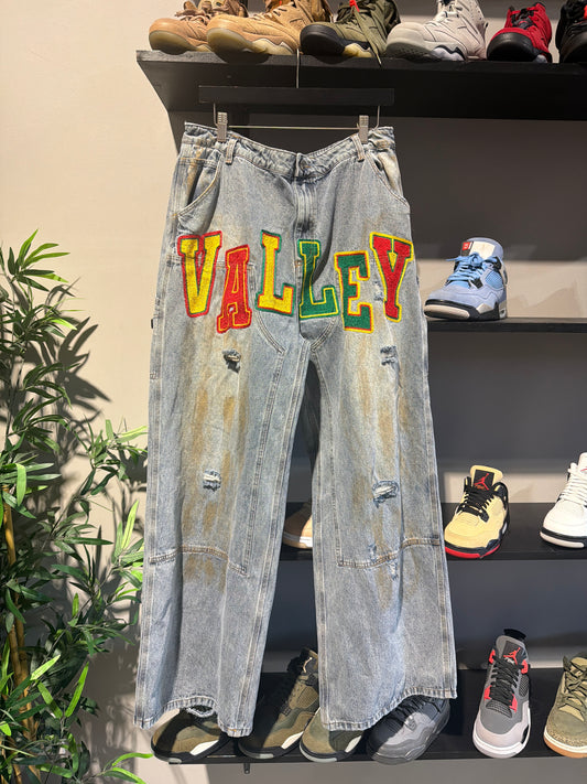 Vale Valley Light Wash Double Knee Sz 34