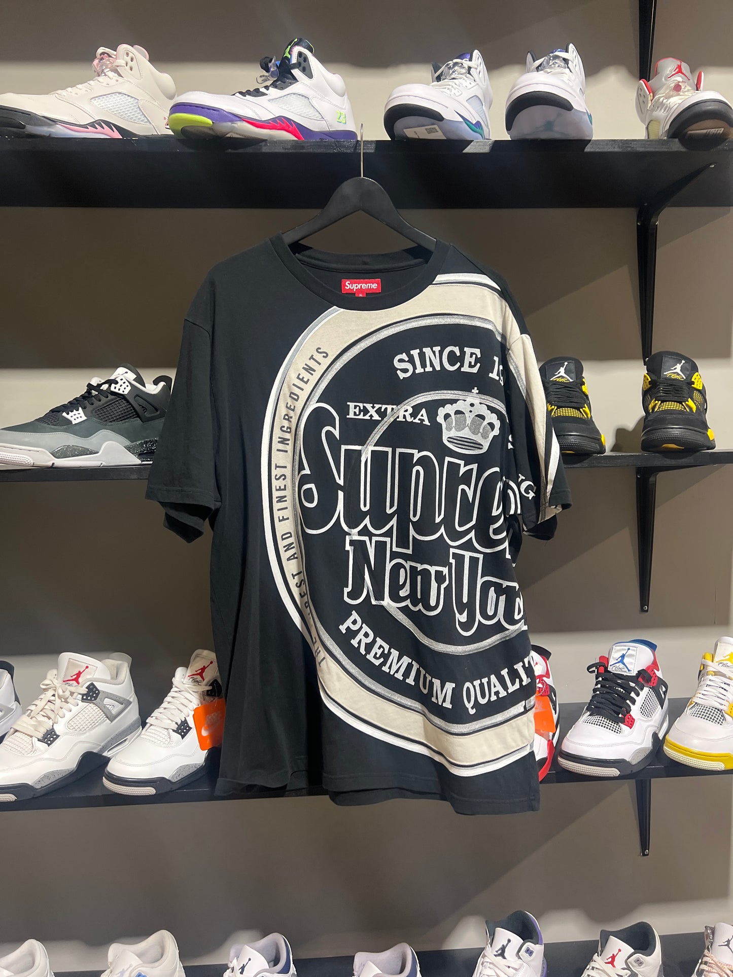 Supreme Lager Black SS Tee Sz XL