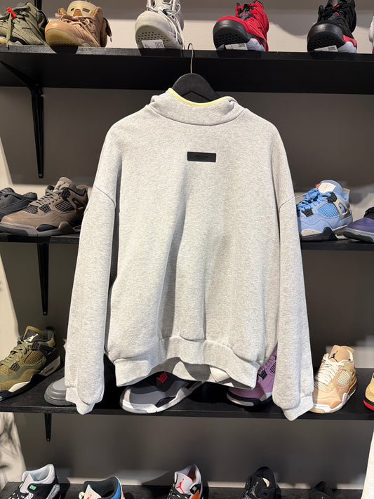Essentials Grey Small Logo Hoodie Sz S