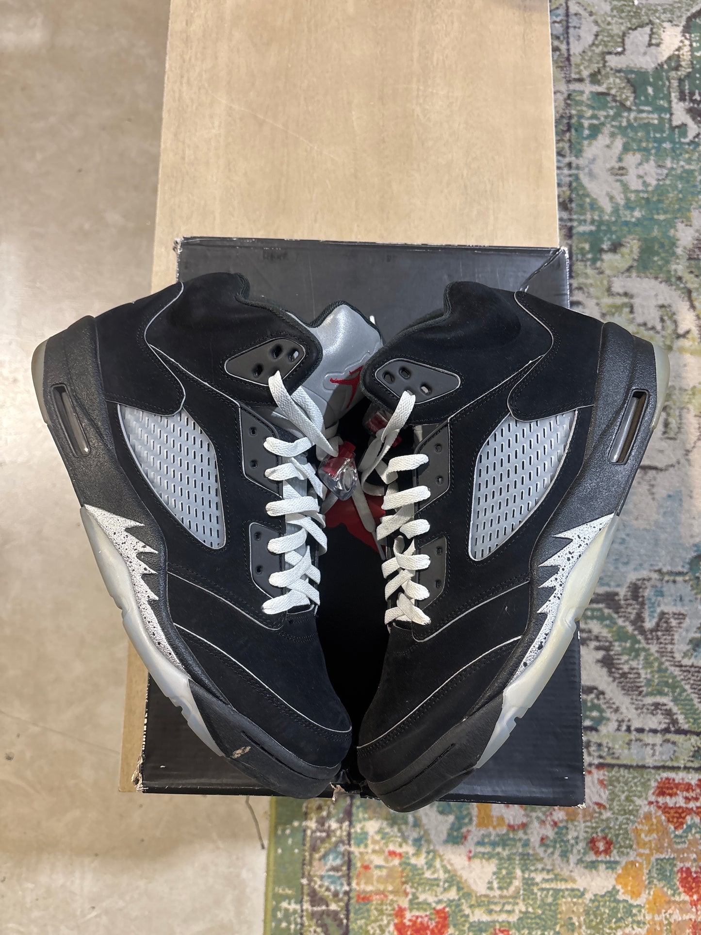 Jordan 5 Black Metallic Used Sz 13 (1)