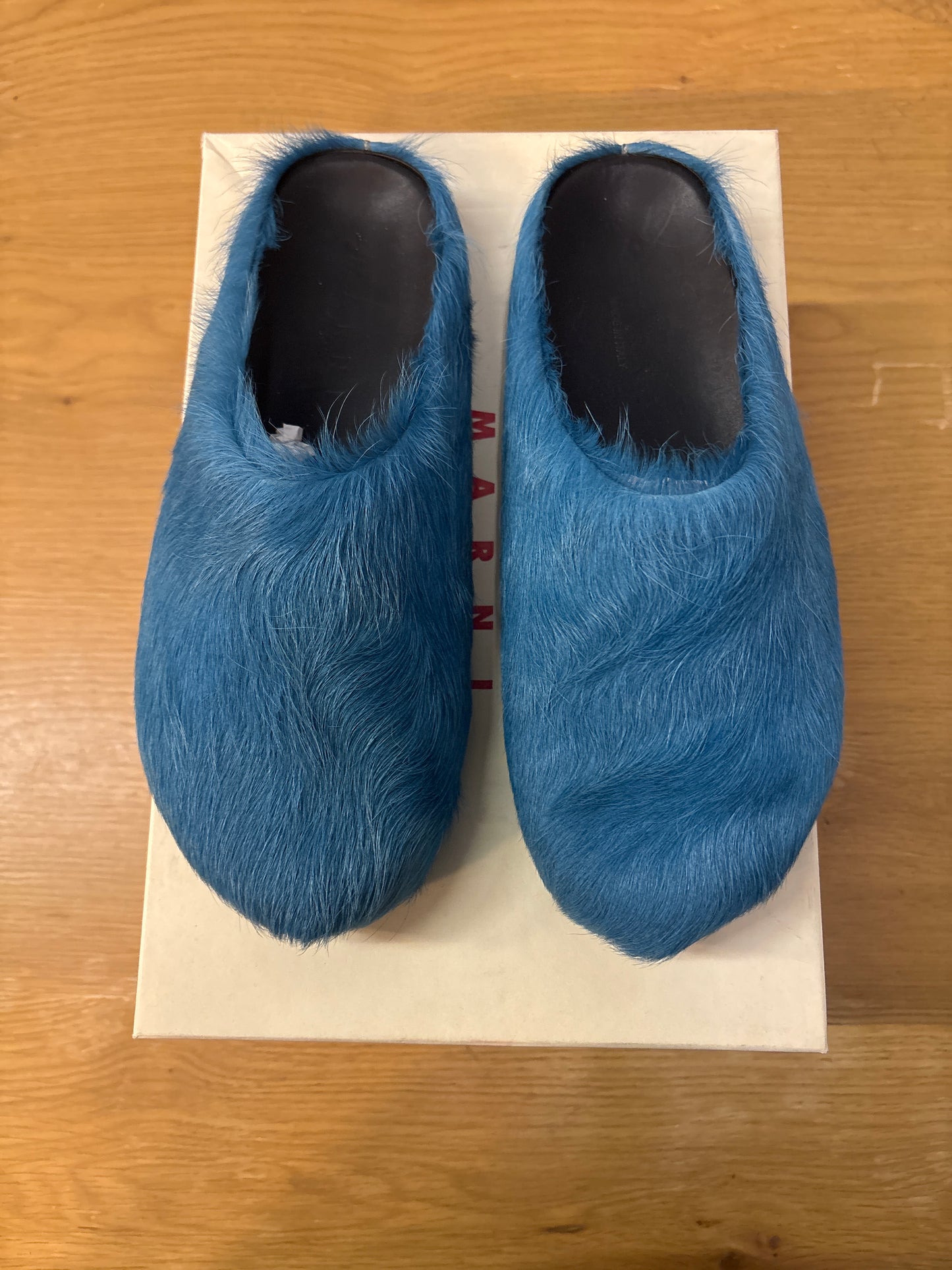 MARNI FUSSBETT SLIDE USED BLUE SZ 9