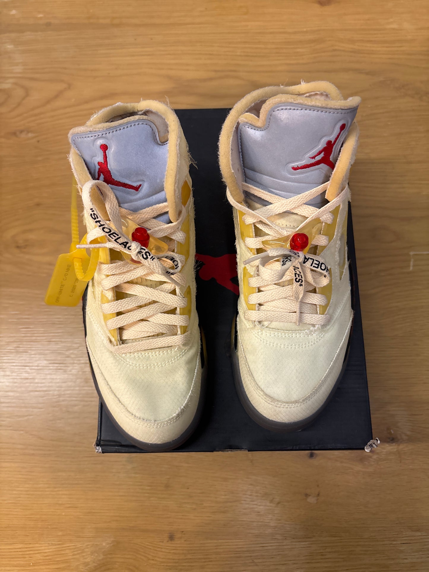 OFF-WHITE X AIR JORDAN 5 SP SAIL Used Sz 8