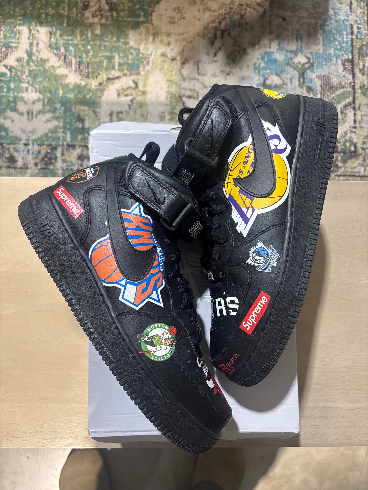 Supreme AF1 Mid NBA Used Sz 10.5 RB