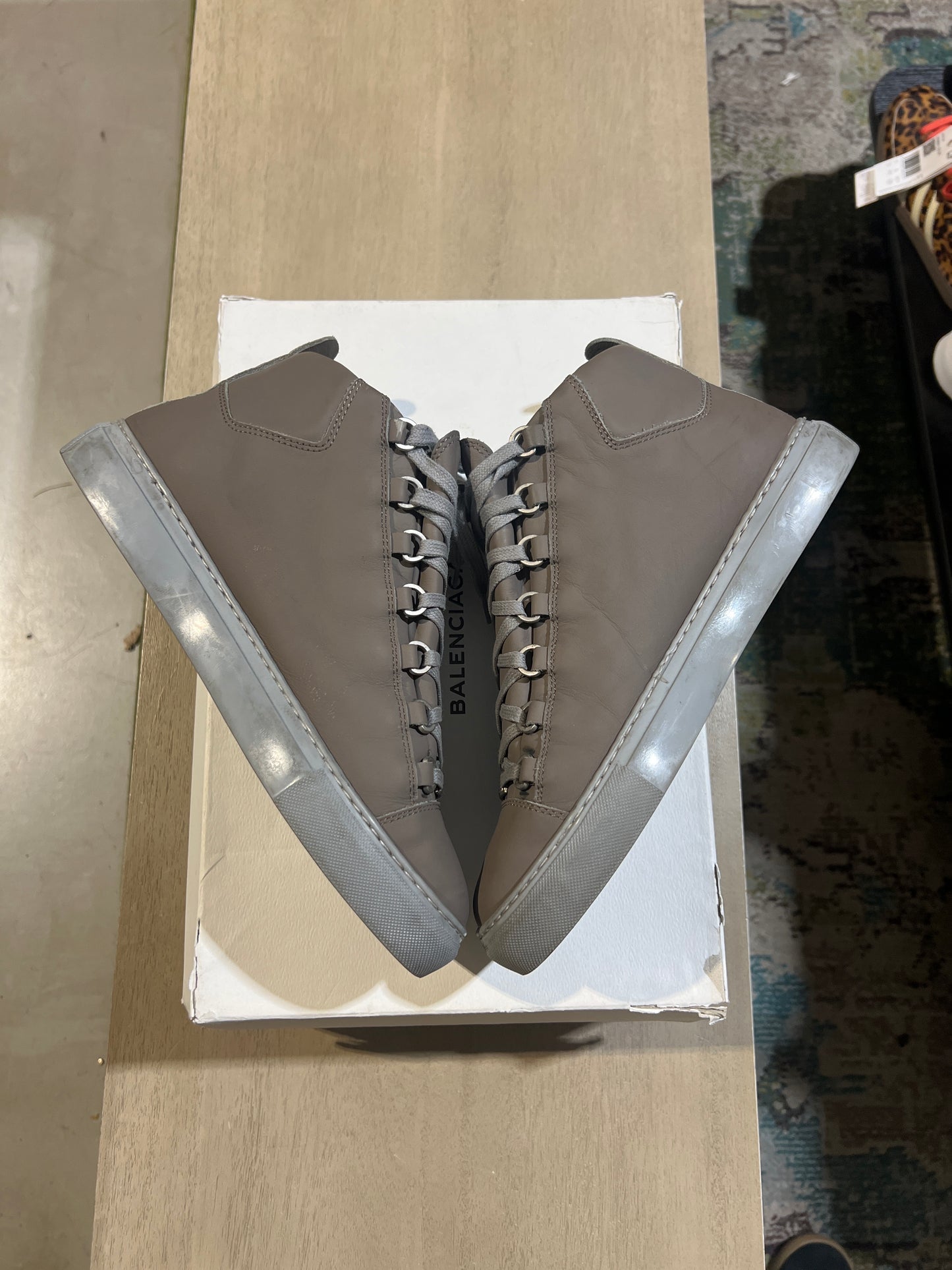 BALENCIAGA ARENAS GREY ON GREY NUBUCK