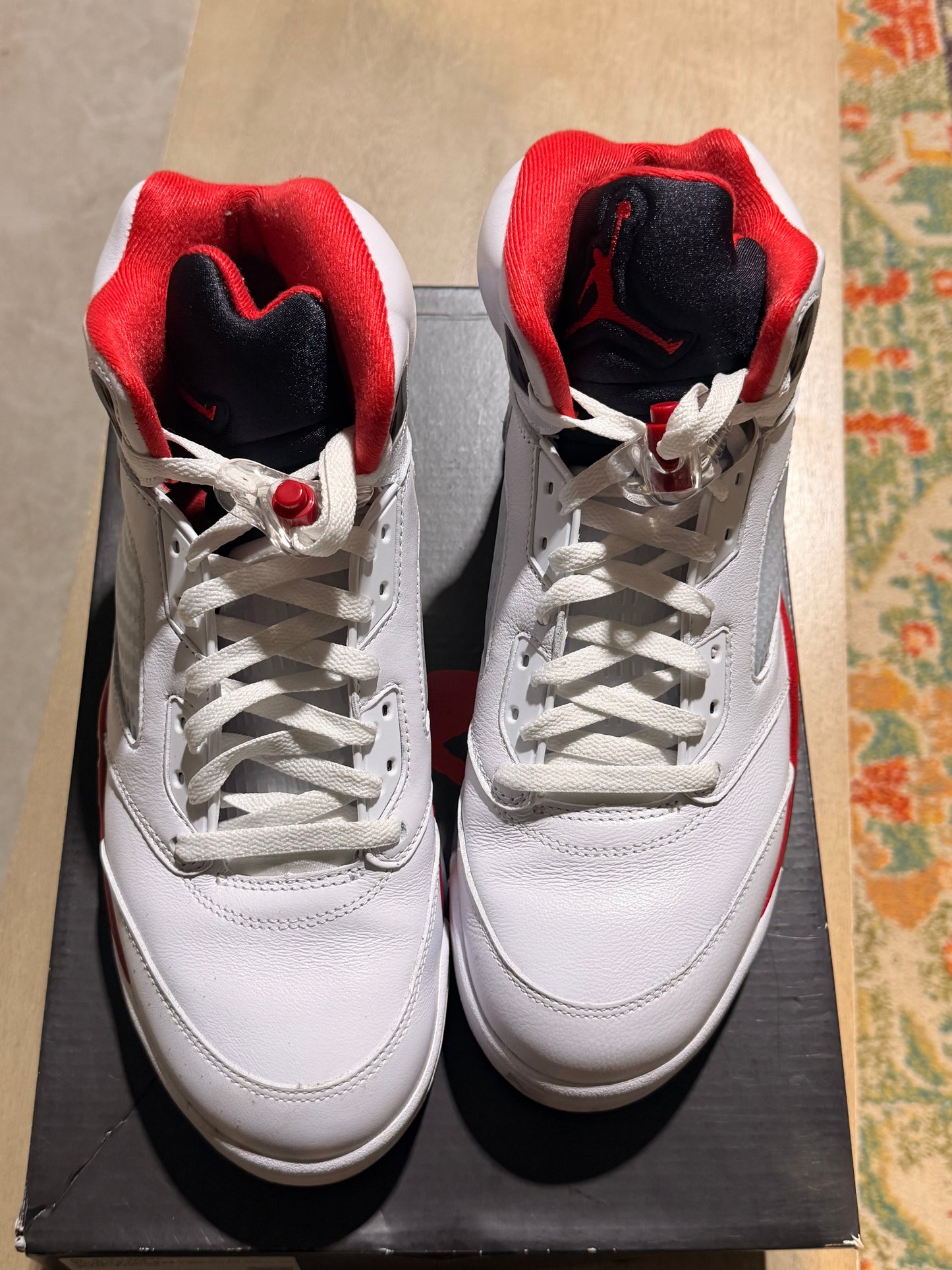 Jordan 5 Fire Red Used Sz 12 (2)