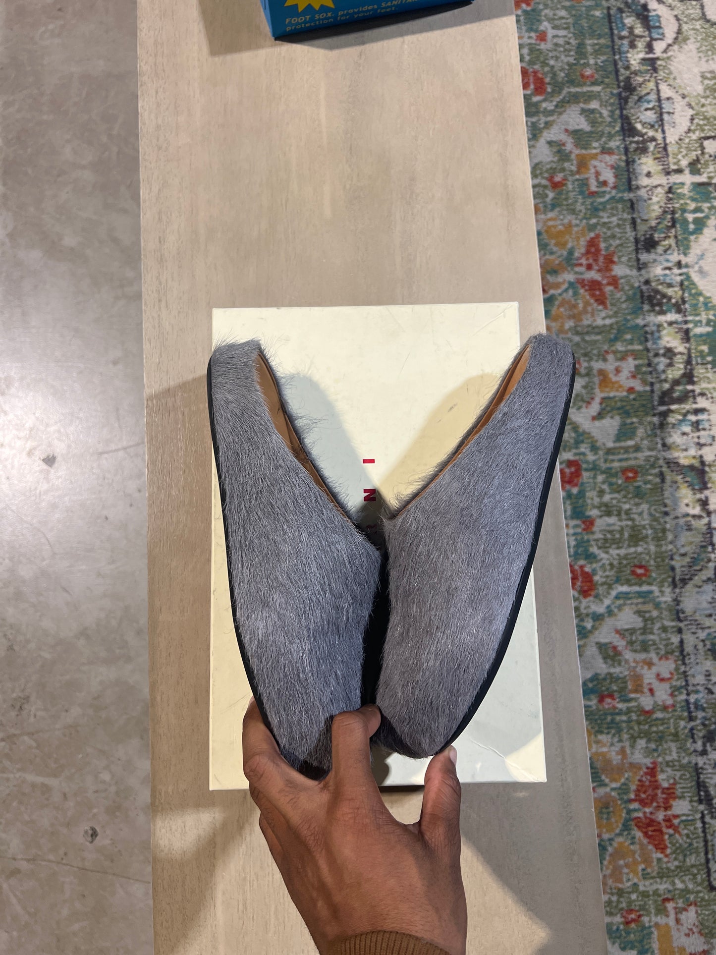 marni fussbett slide grey used sz 10