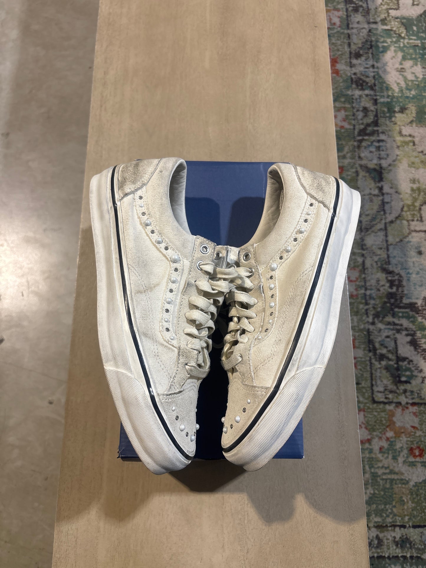 Vans Otw Pearlized White Used sz 12