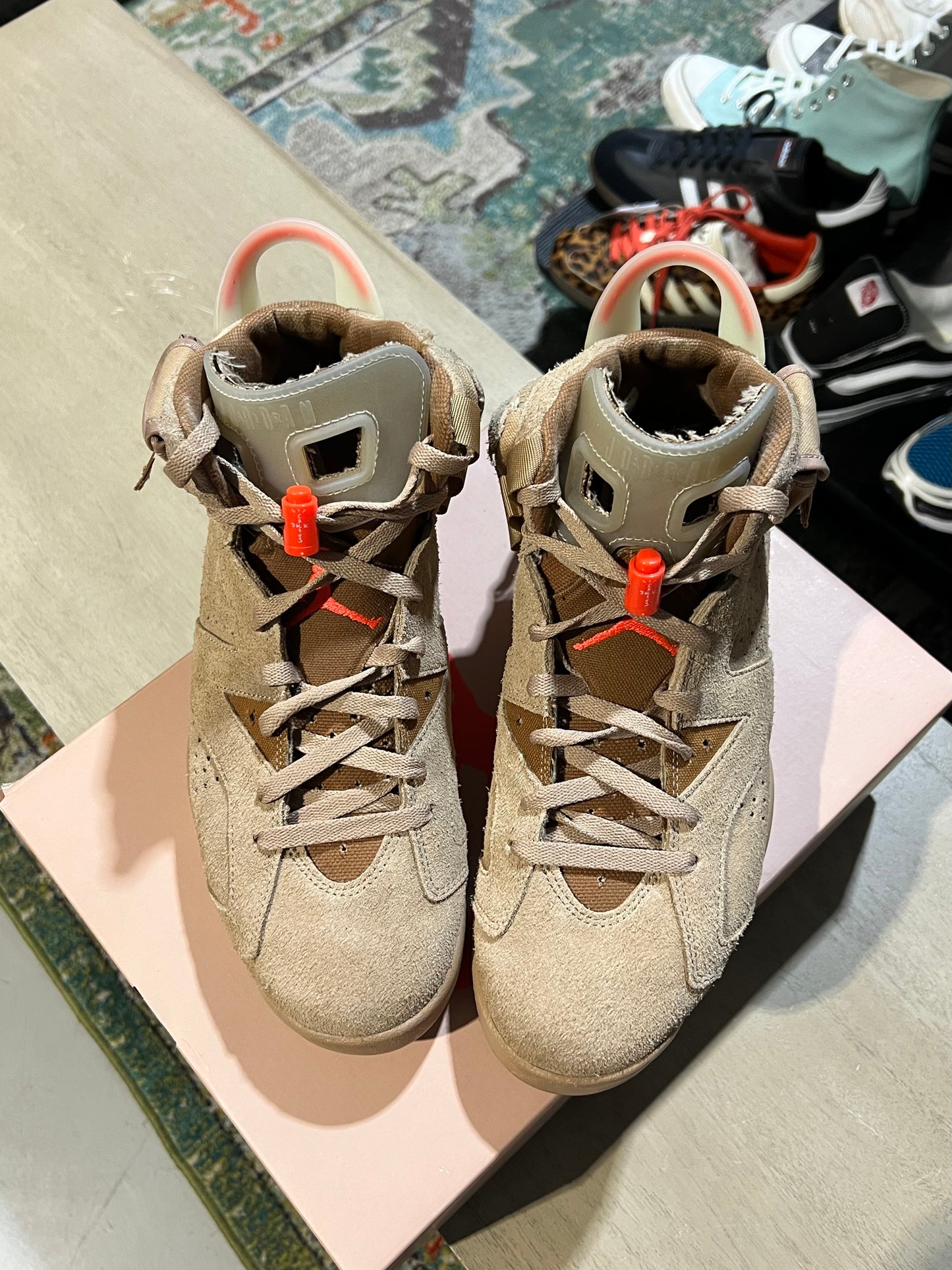 British Khaki Travis Scott Jordan 6 used SZ 10