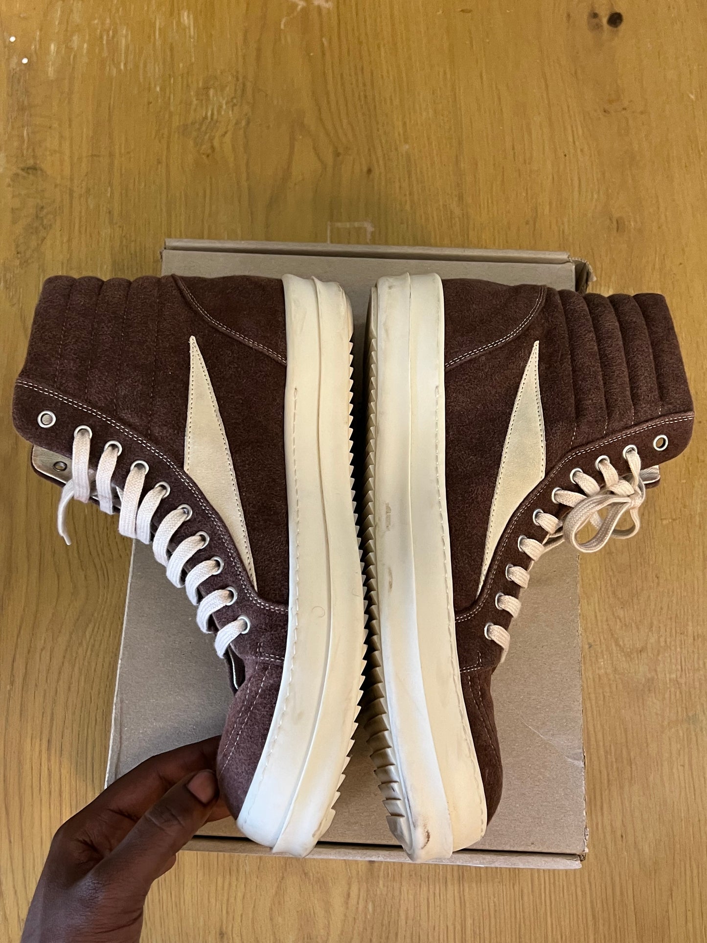 Rick Owens drkshdw vintage sneaker high terra milk used