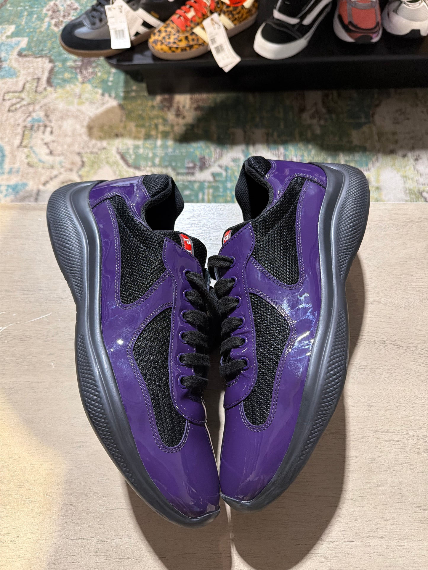 Prada Americas Cup Black Purple Used Sz 8 NB