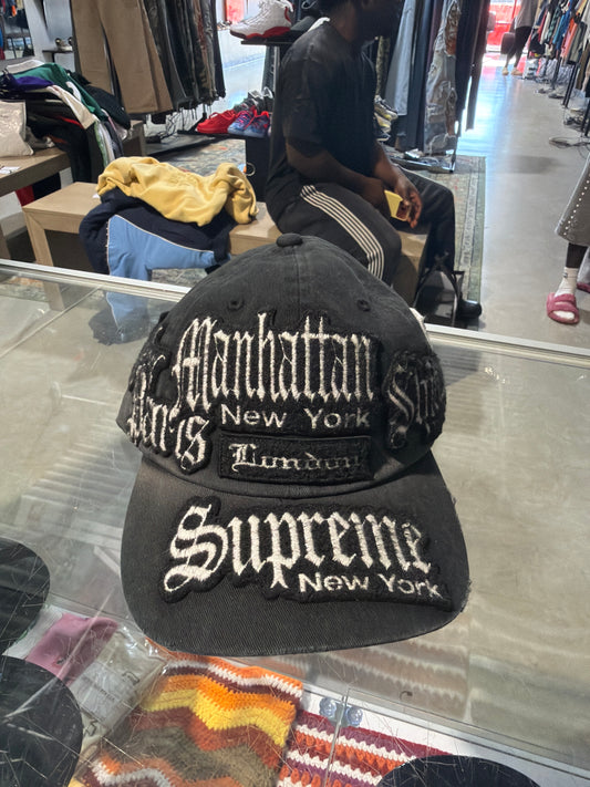 Supreme City Patches Panel Hat Black