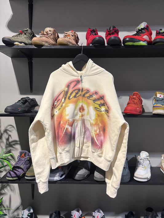 Sanity Cream Rhinestone Zipup U Sz XL