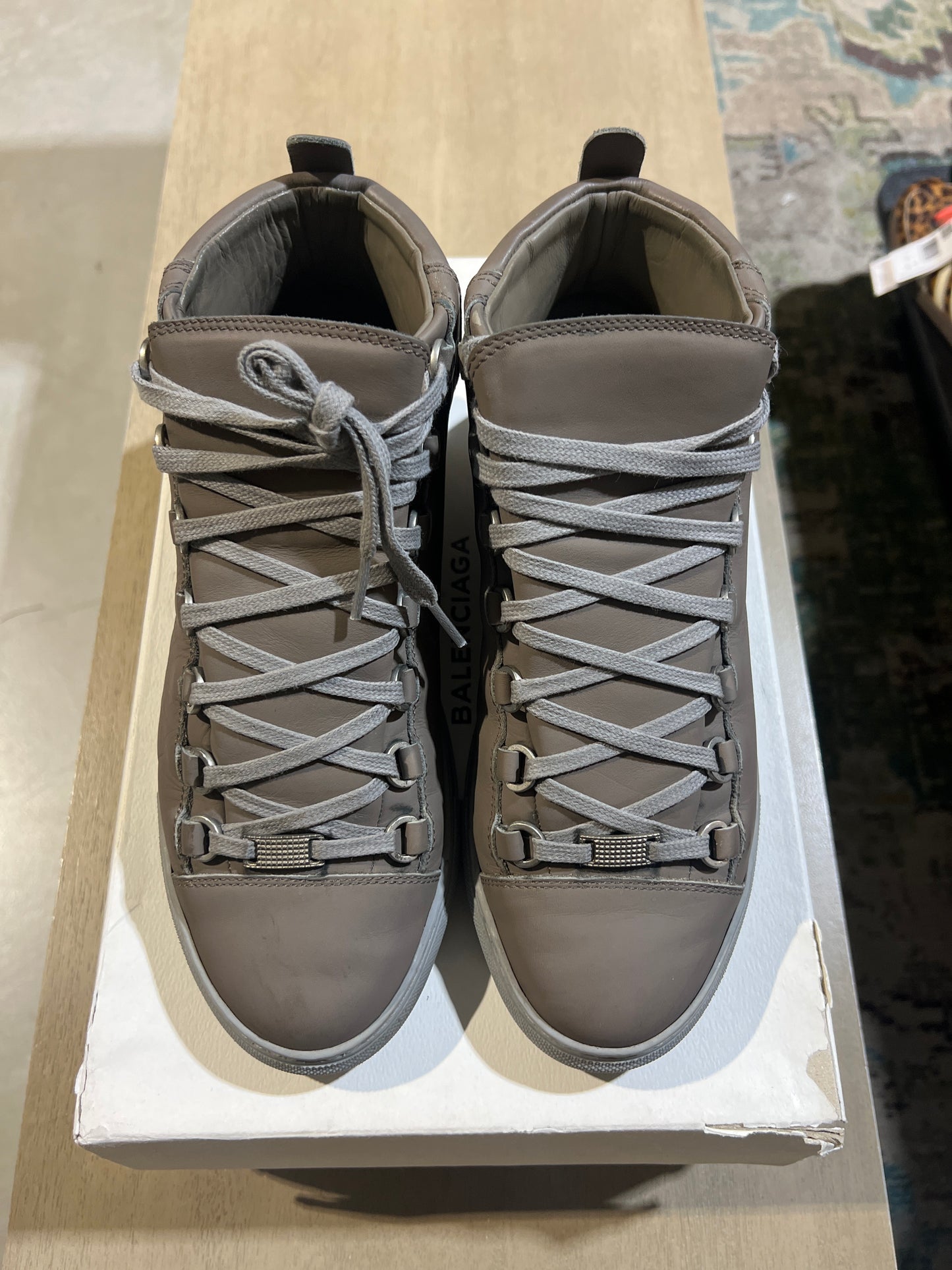 BALENCIAGA ARENAS GREY ON GREY NUBUCK