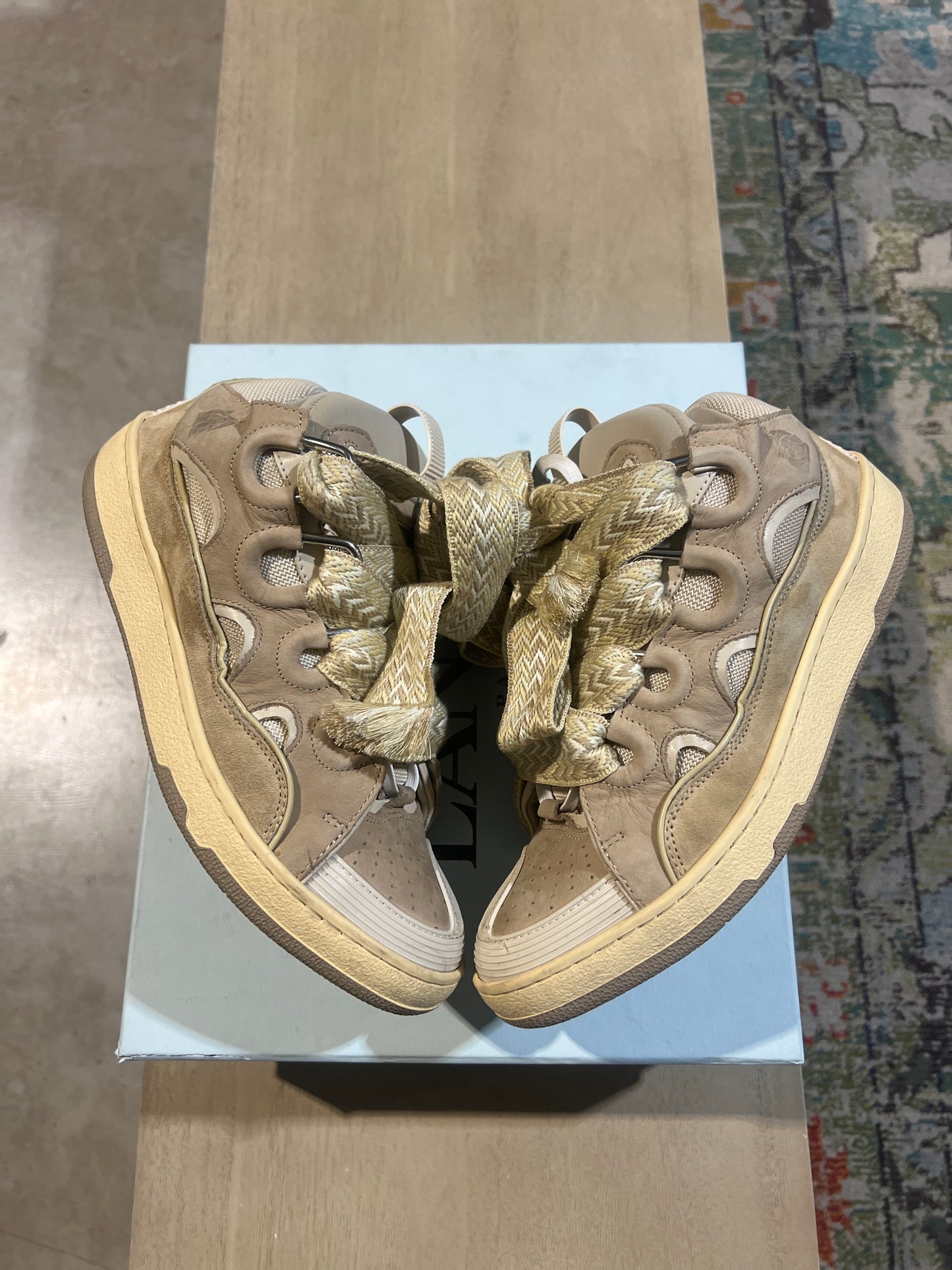 Lanvin curb sneaker brown/brown used sz 10