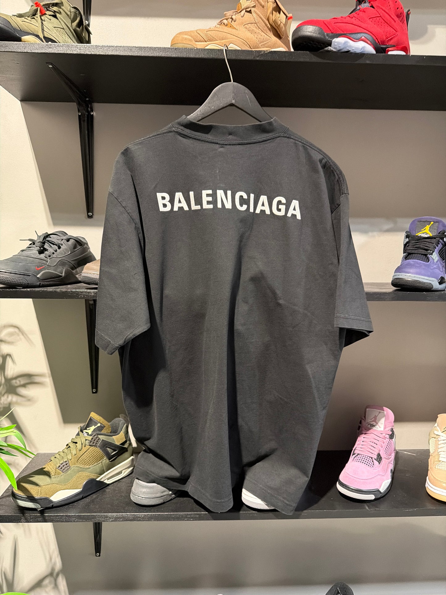 Balenciaga Small Logo Tee Black/White