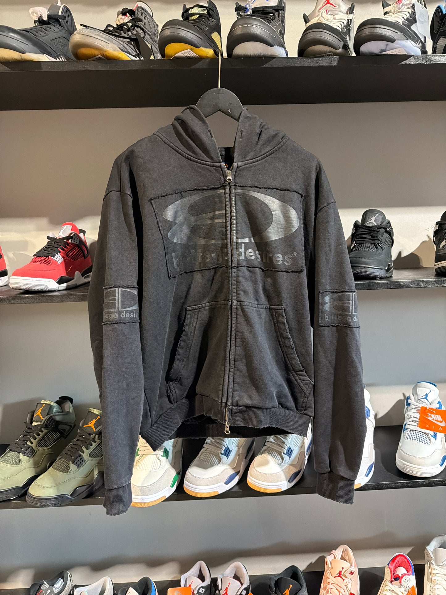 Bottega Desires Black Zip Up Jacket