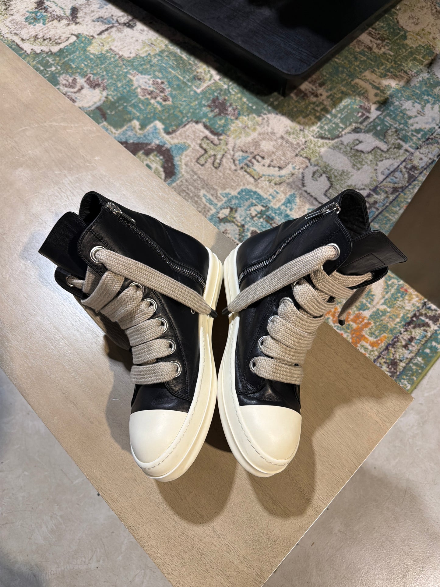 Rick Owens Jumbo Ramone Leather Used Sz 13 NB