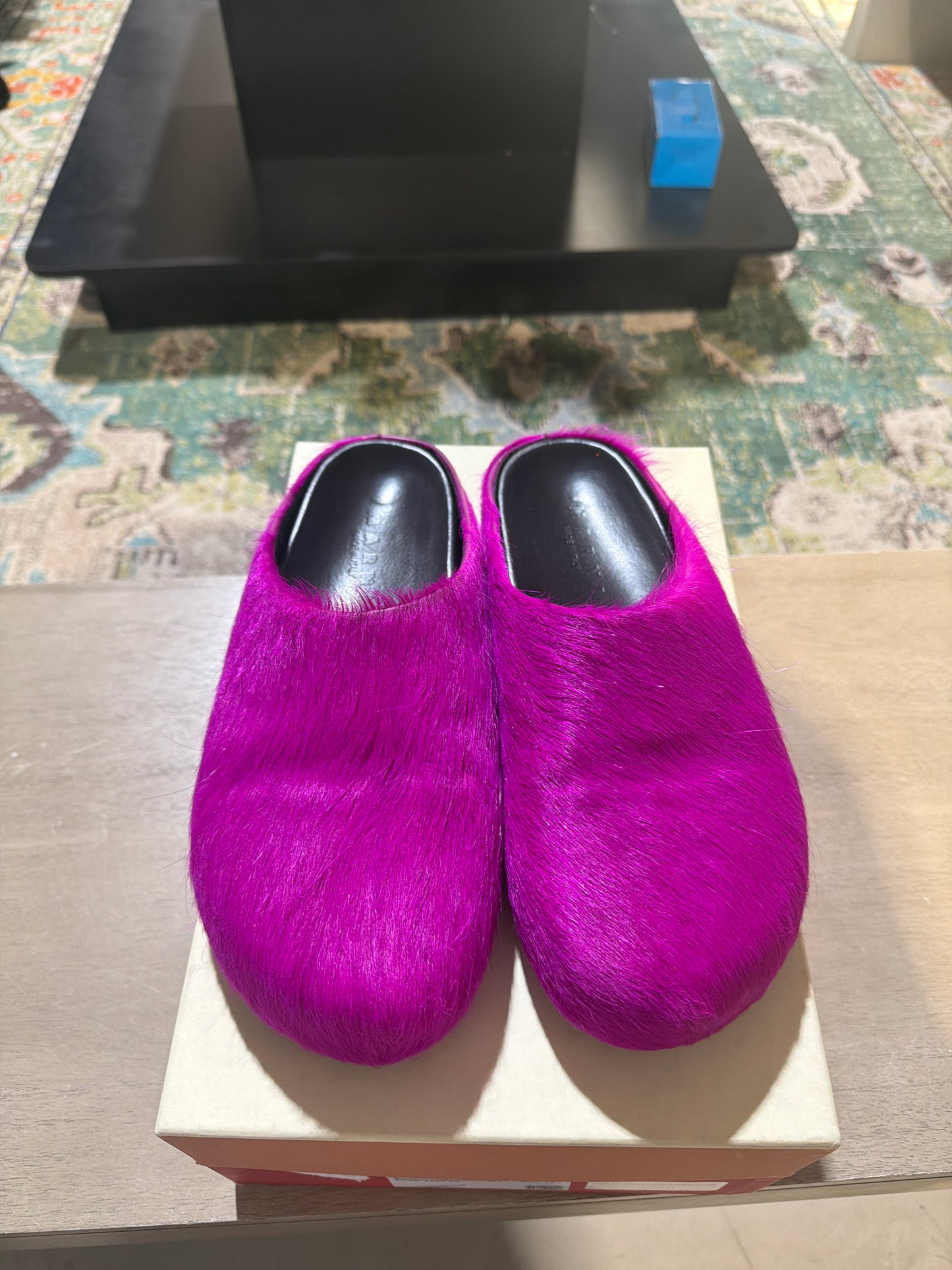 Marni Fussbett Slide Pink Used Sz 12