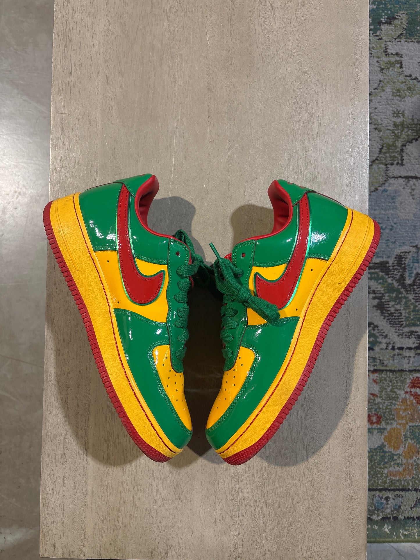 Nike AF1 Concrete Lucky Green Used Sz 9.5NB