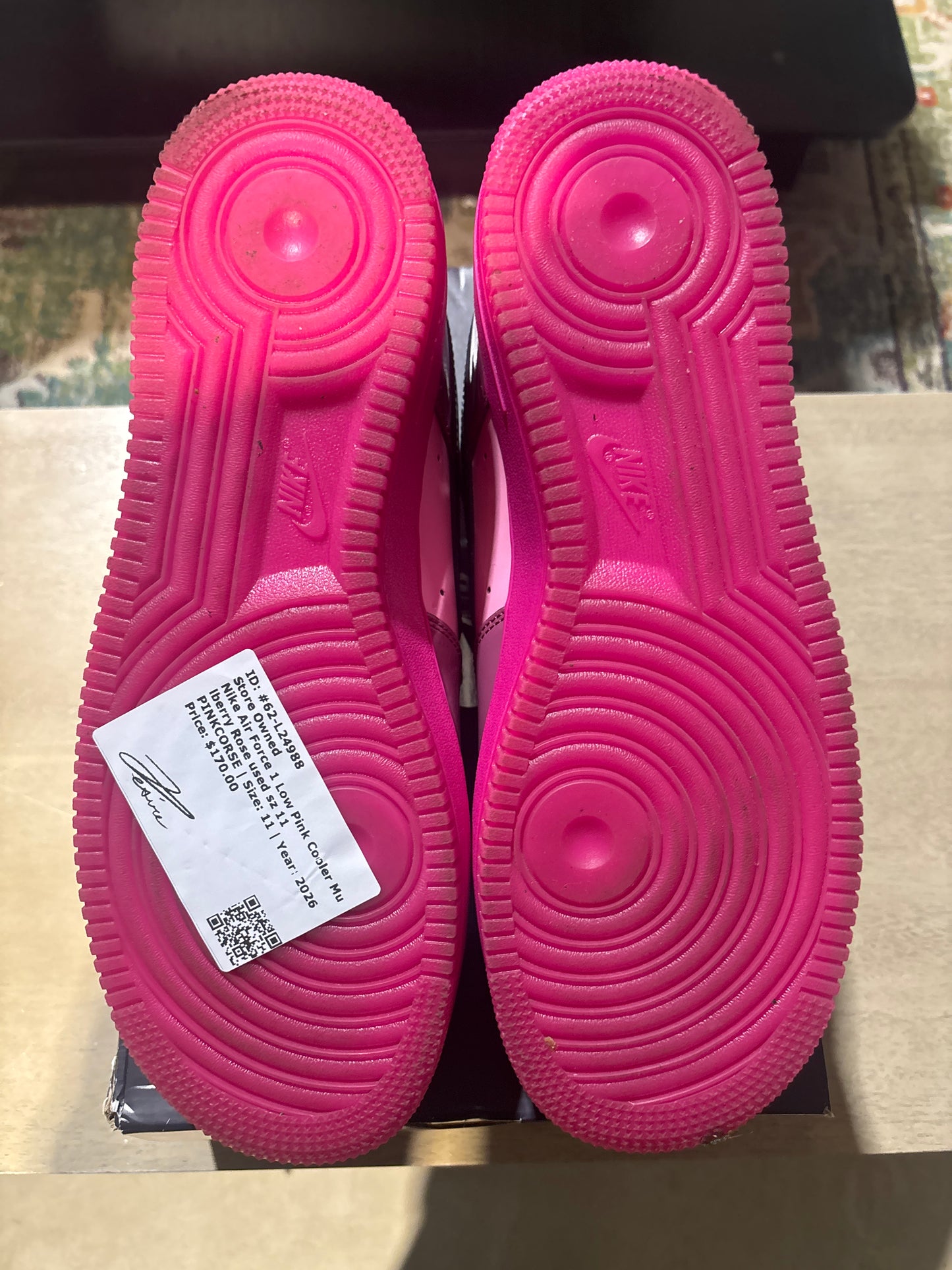 Nike Air Force 1 Low Pink Cooler Mulberry Rose used sz 11
