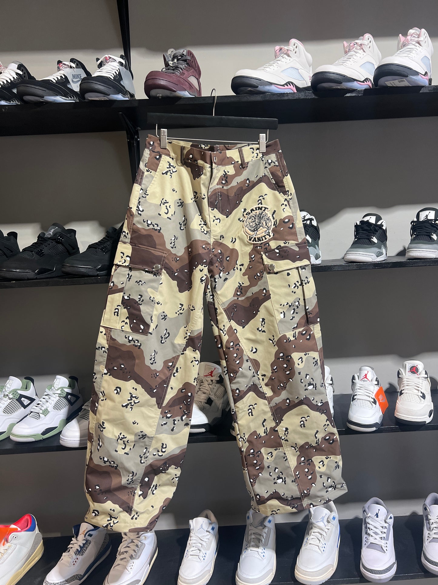 Saint Vanity Nylon Cargo Pants Desert Camo