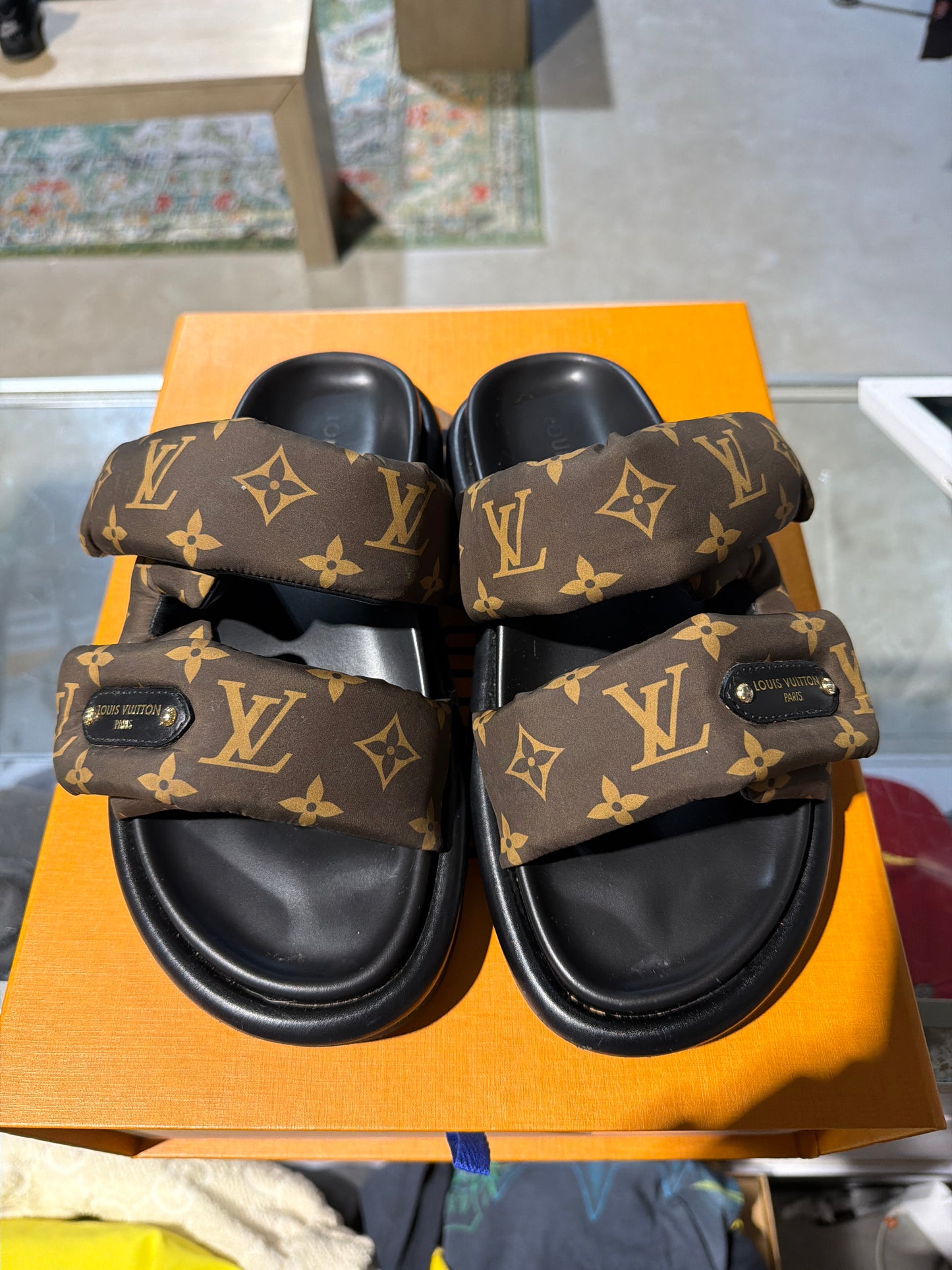 Louis Vuitton Pillow Flat Comfort Mule Used Sz 5