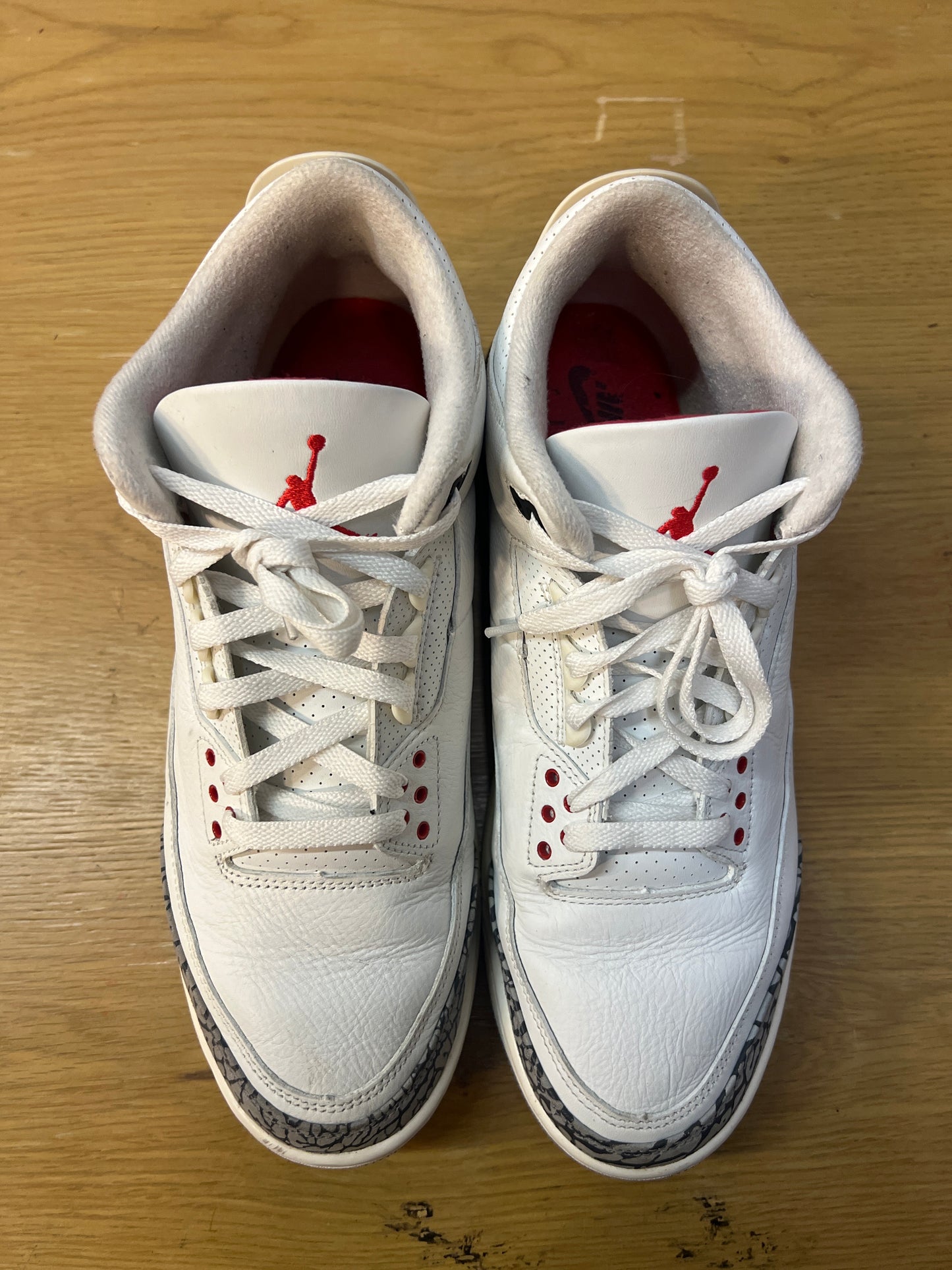 Jordan 3 white cement used Sz 12