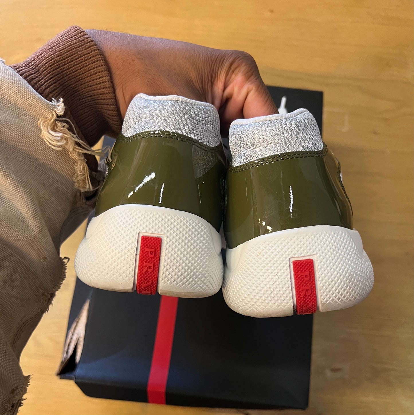 Prada Americas Cup Green Silver Used