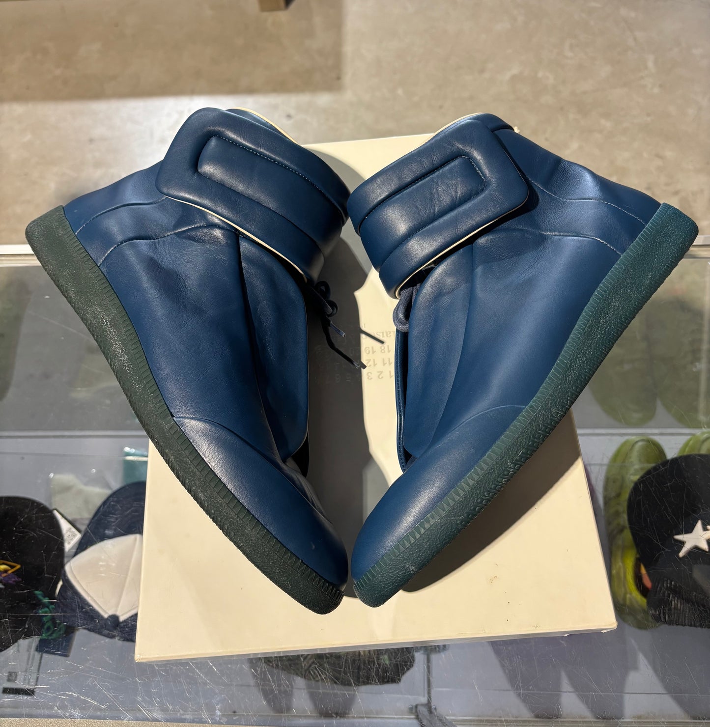 Maison margiela future high top blue used sz 14