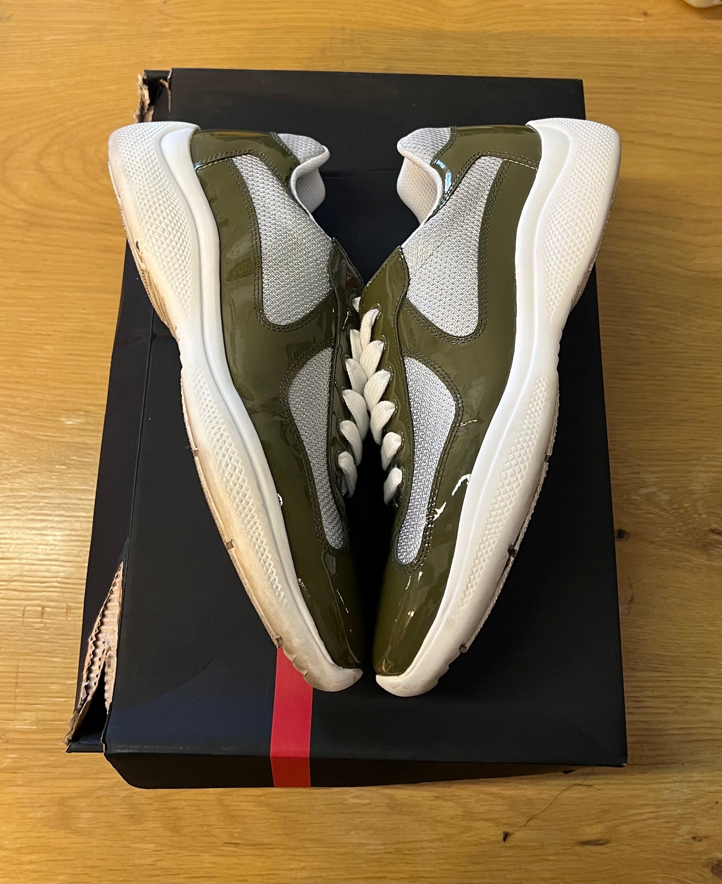 Prada Americas Cup Green Silver Used