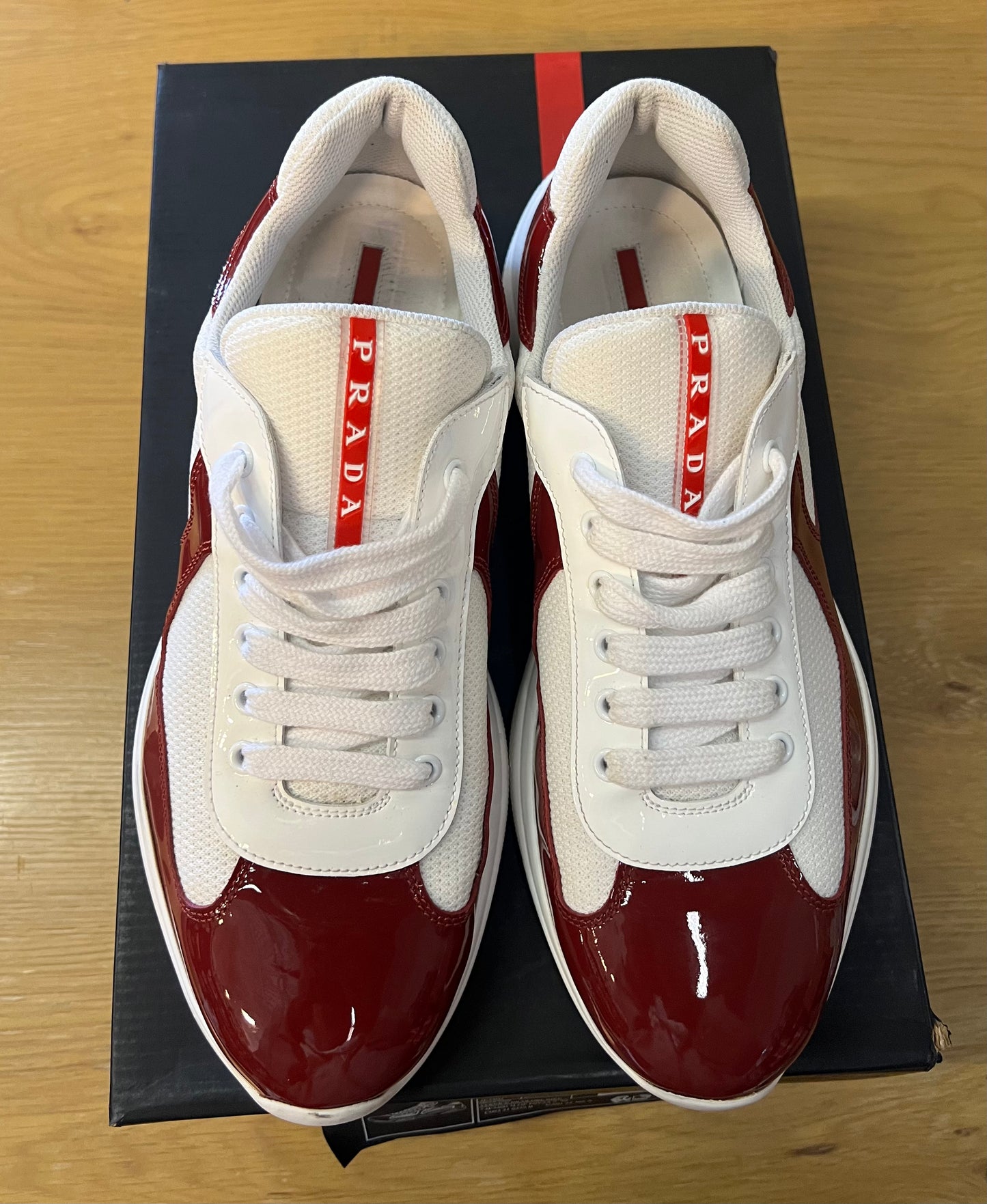 Prada Americas Cup White Red Used