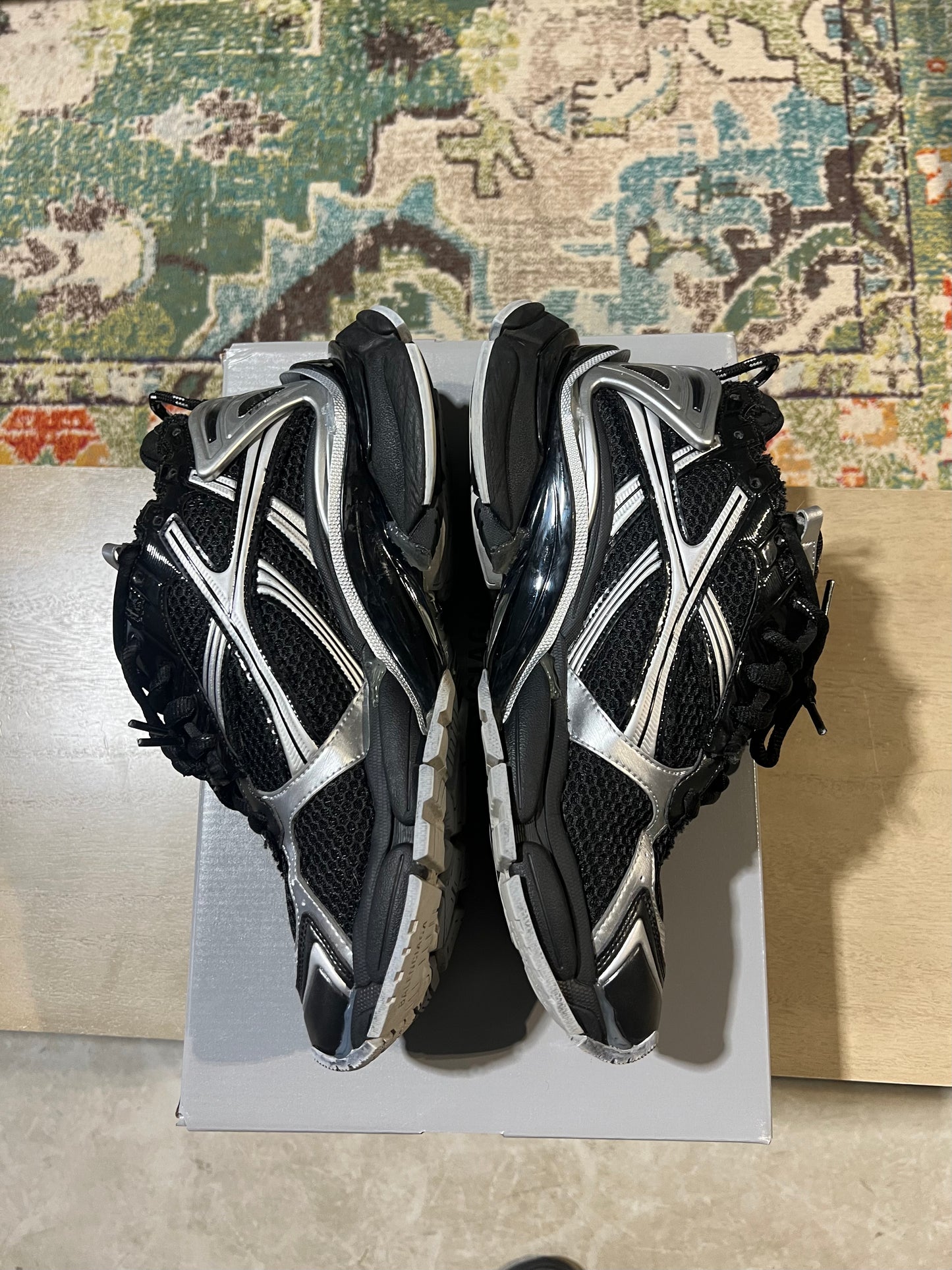 Balenciaga Runner Black/Silver Used Sz 11