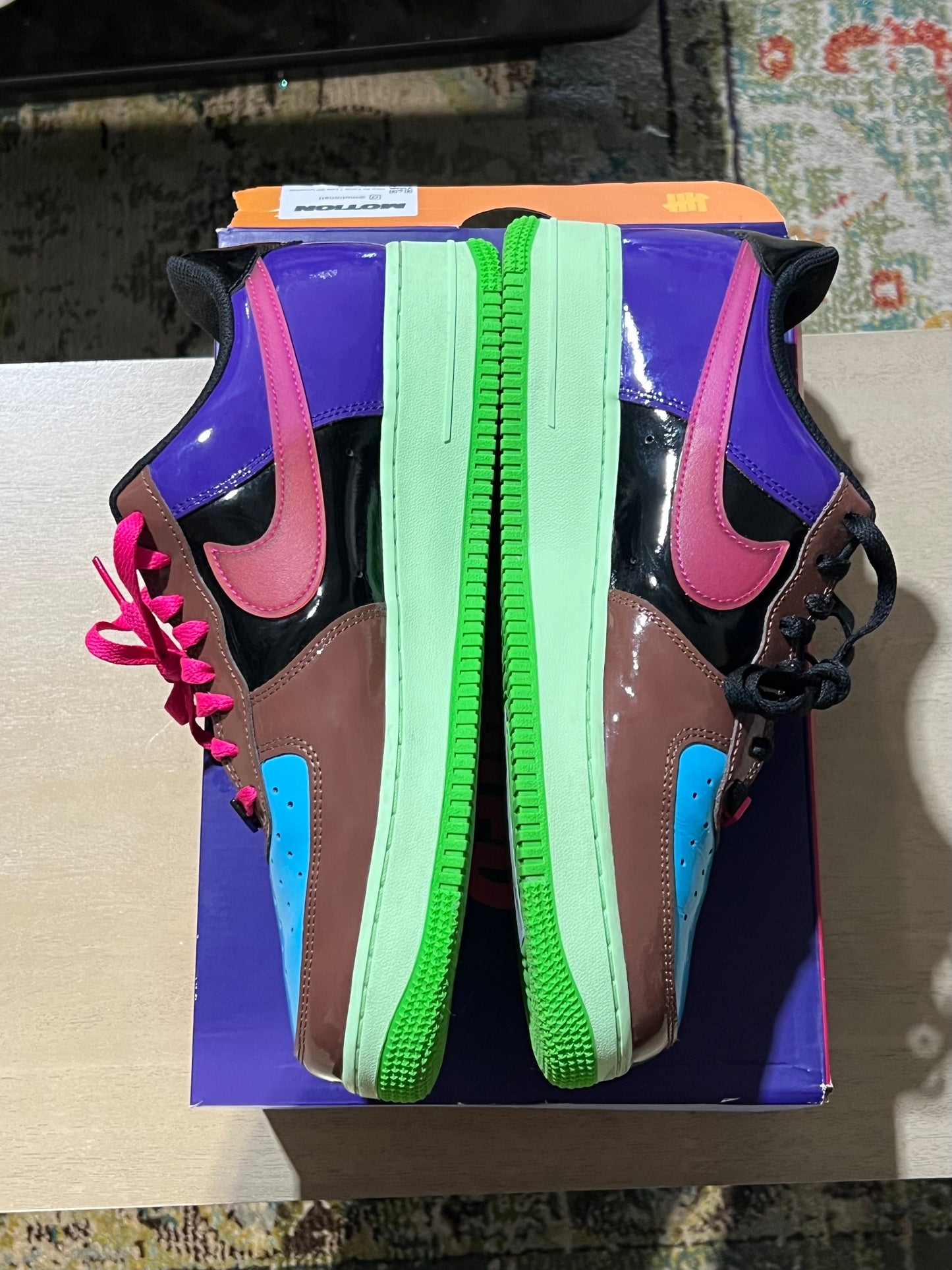 UNDEFEATED X AIR FORCE 1 LOW PINK PRIME Used sz 11