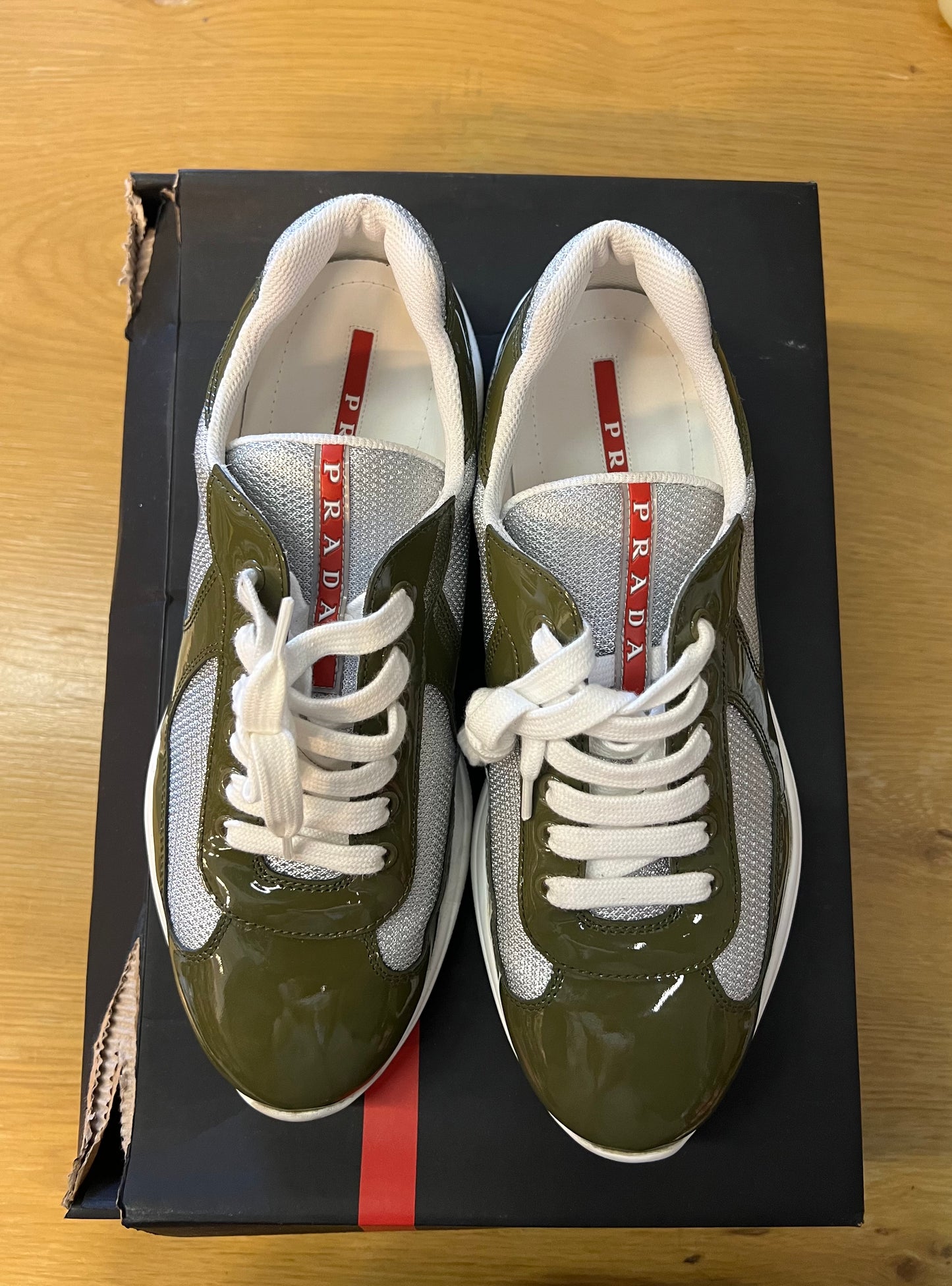Prada Americas Cup Green Silver Used