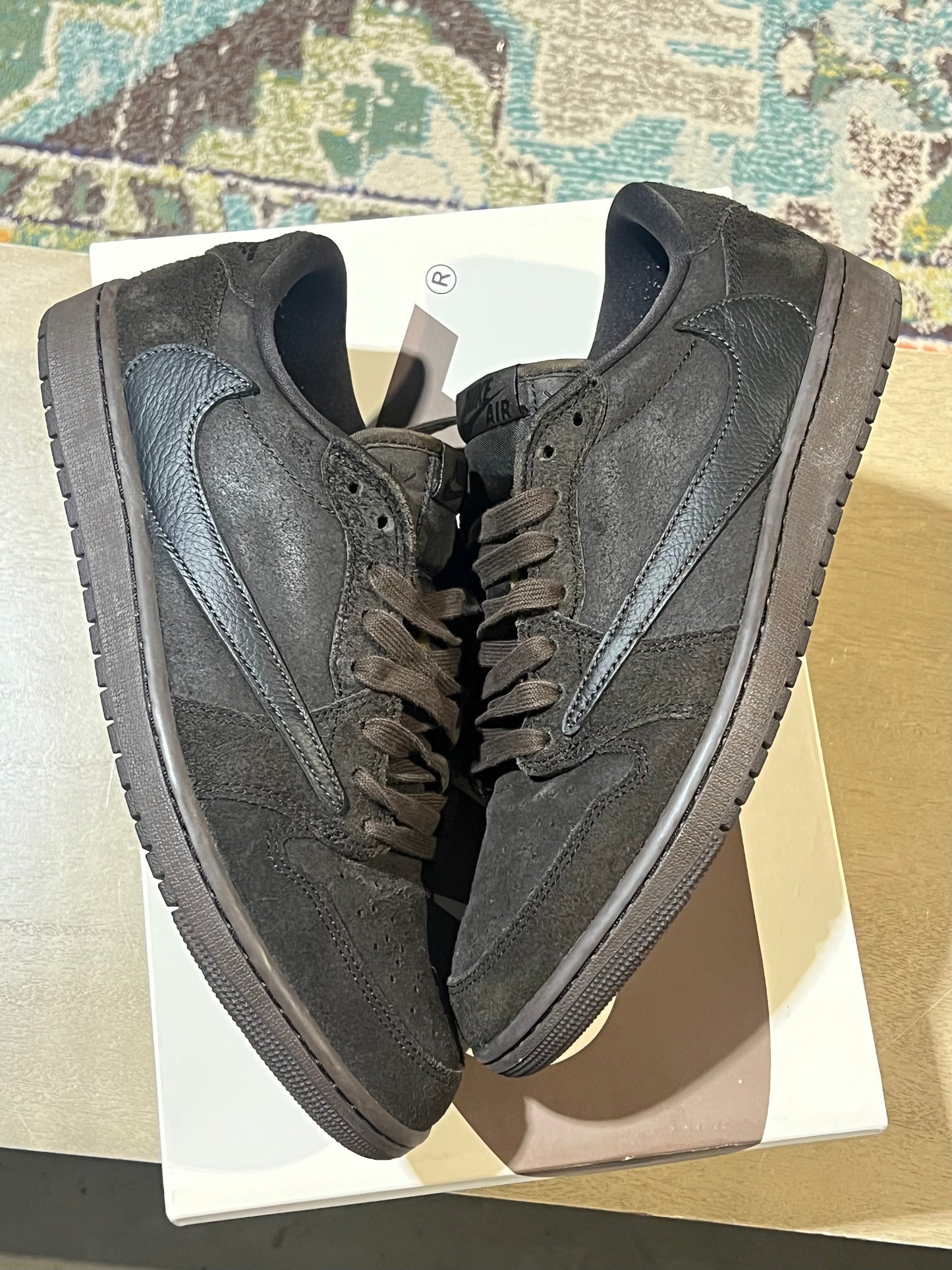 Jordan 1 Travis Scott Velvet Brown Used Sz 11