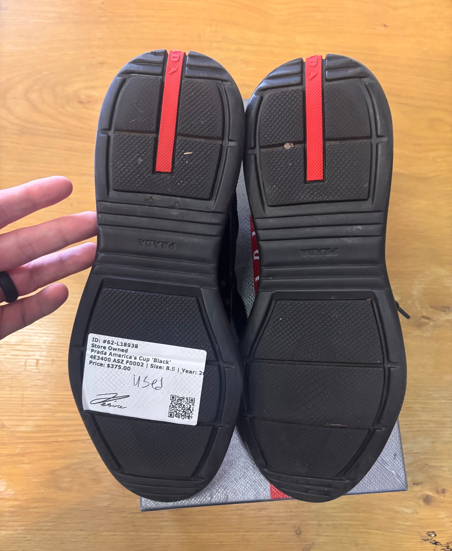Prada Americas Cup Black Used